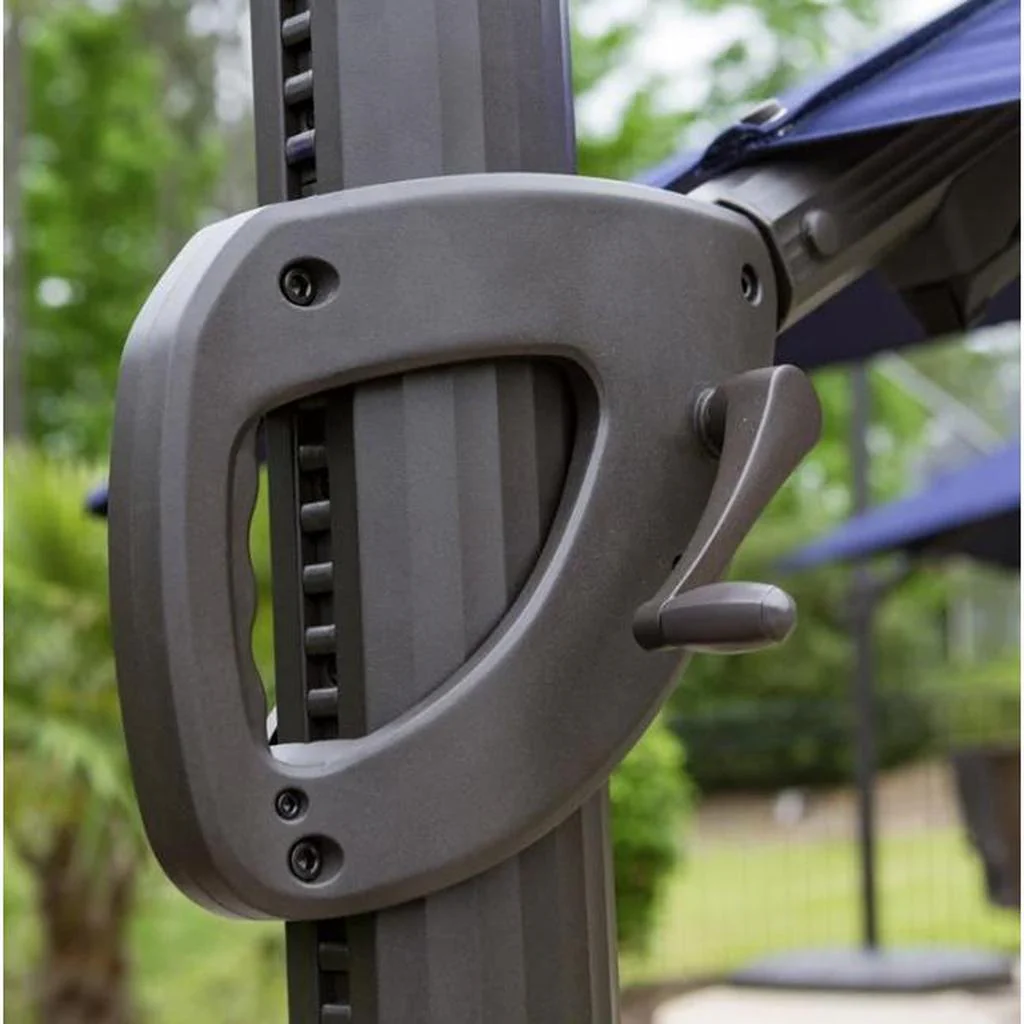 11' LED Solar Round Cantilever Umbrella ( Blue) - Image 4