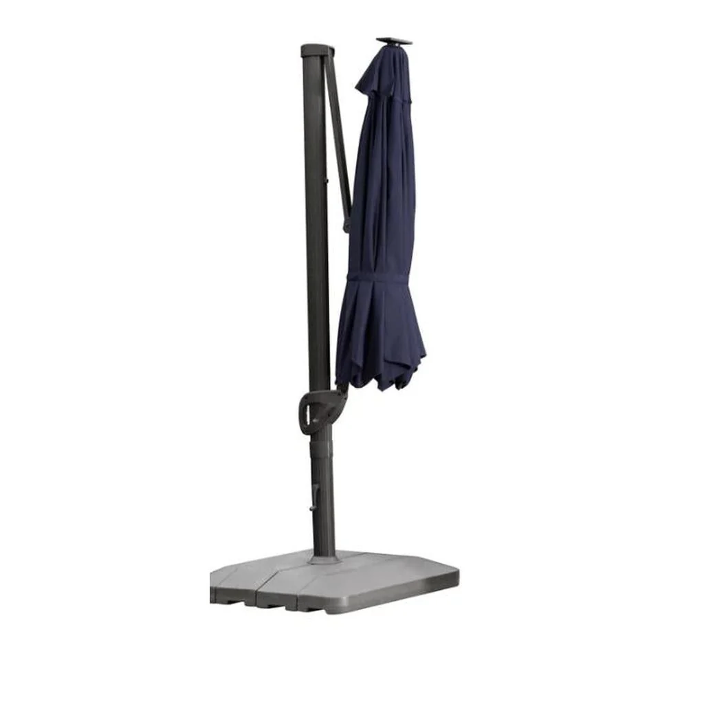 11' LED Solar Round Cantilever Umbrella ( Blue) - Image 6