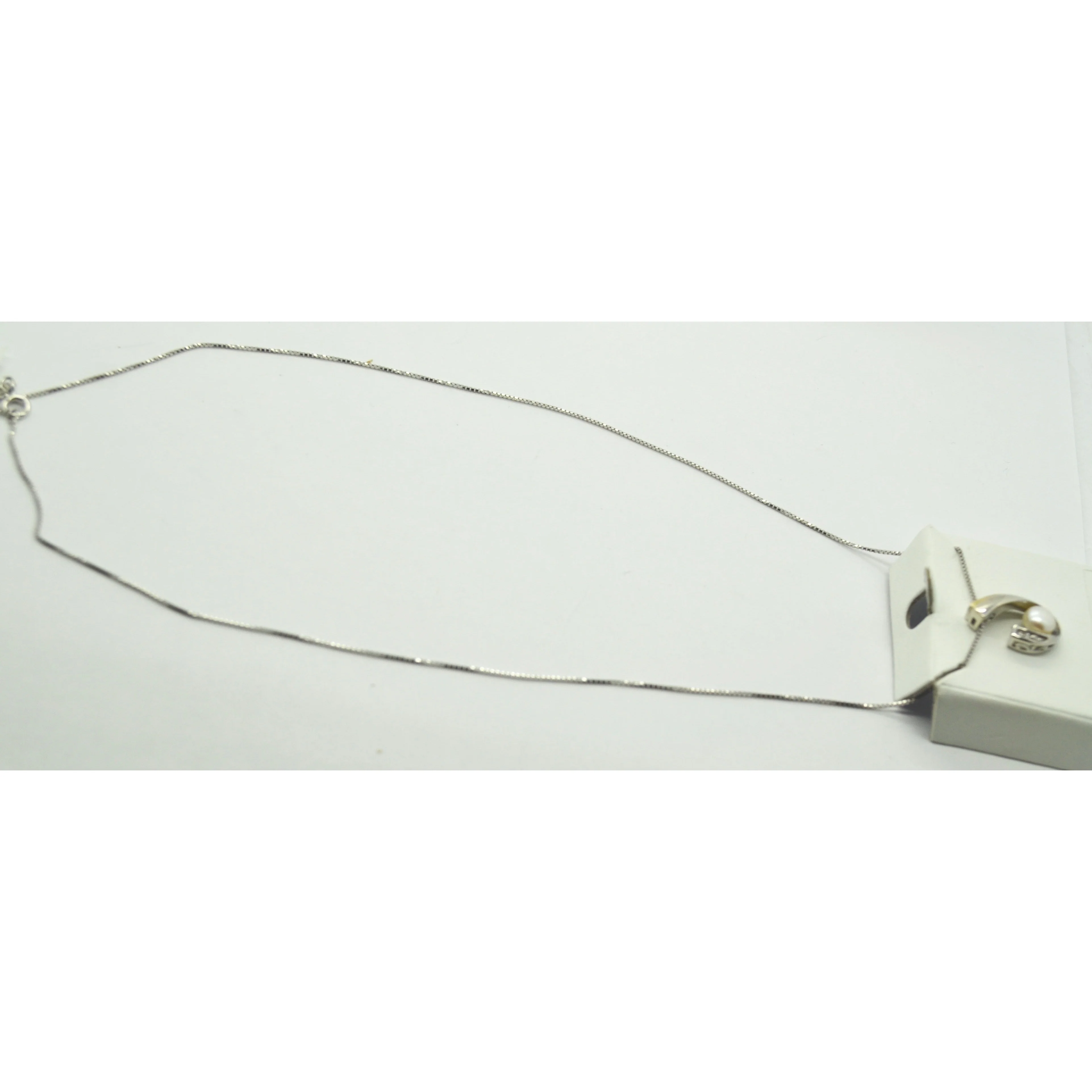Fine Jewellery 14K Yellow Gold & Sterling Silver 0.01ct Diamond & Pearl Pendant - Image 5