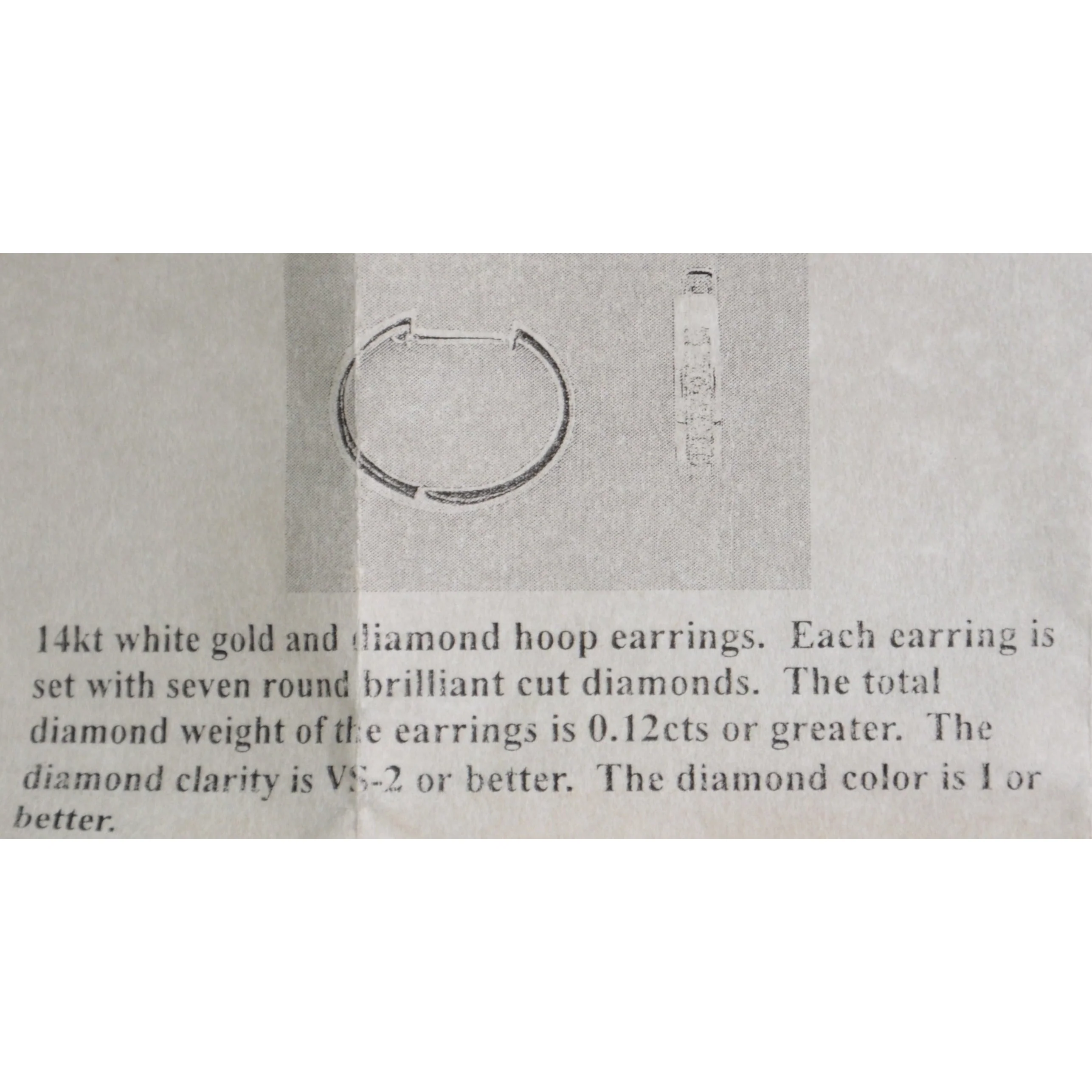 14kt White Gold and Diamond Earrings - Image 4