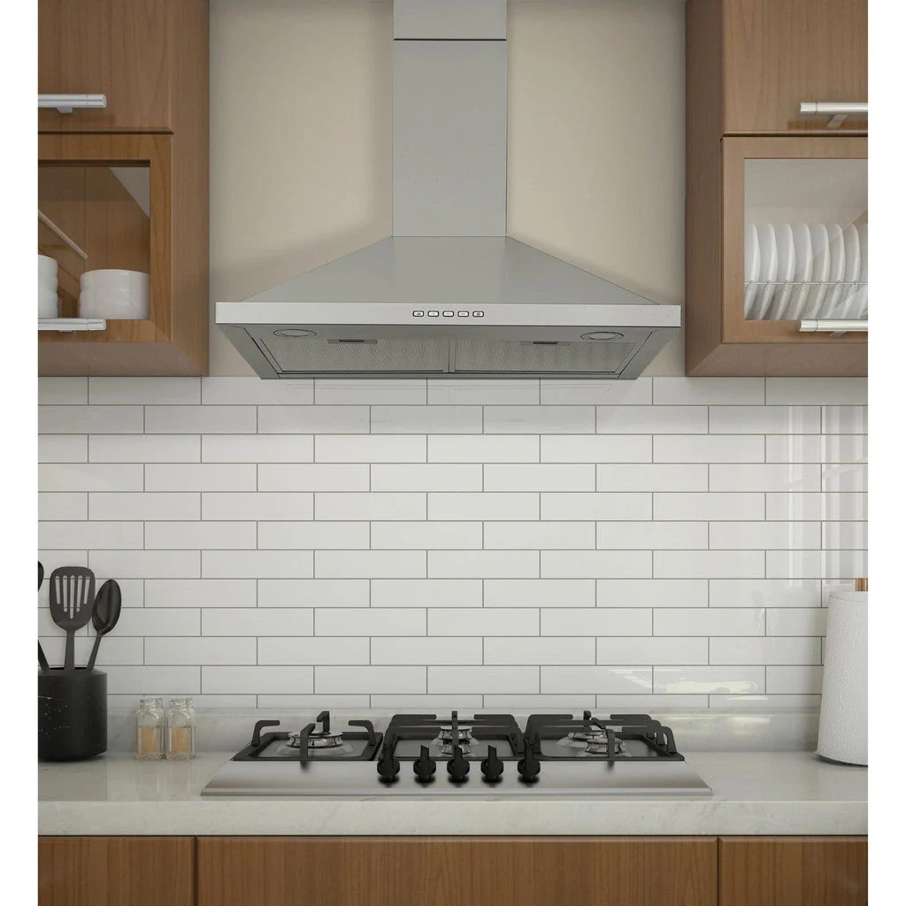 Ancona 30" Convertible WallMounted Pyramid Range Hood Stainless Steel AN-1161 - Image 8