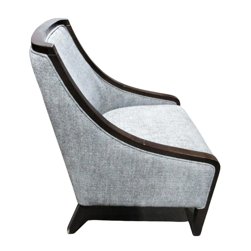 Unbranded Accent Chair with Wood Trim Brown - Image 3