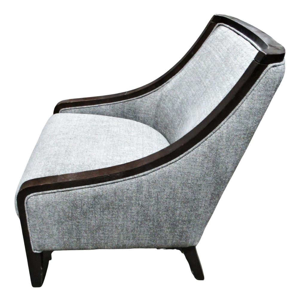 Unbranded Accent Chair with Wood Trim Brown - Image 4