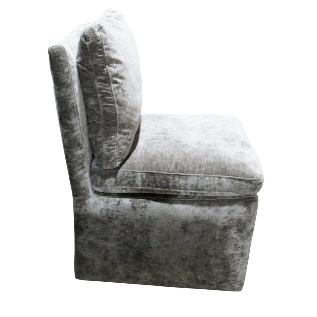 Aiden & Ivy Armless Fabric Dining Chair Grey - Image 2