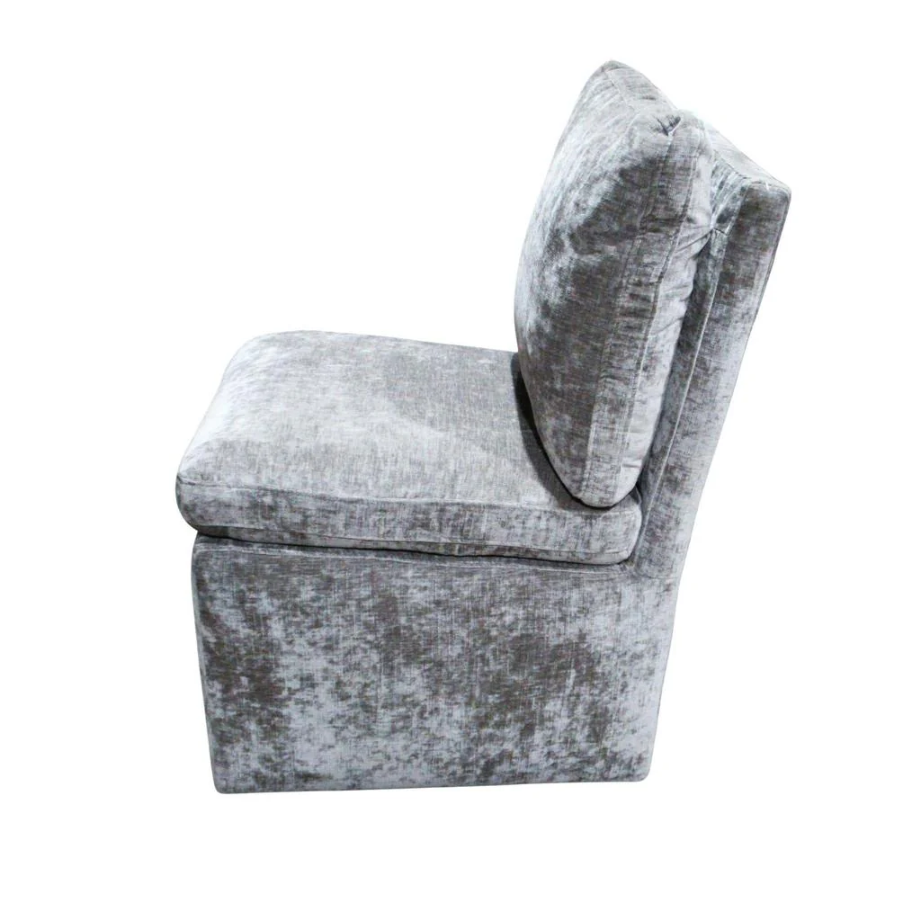 Aiden & Ivy Armless Fabric Dining Chair Grey - Image 3