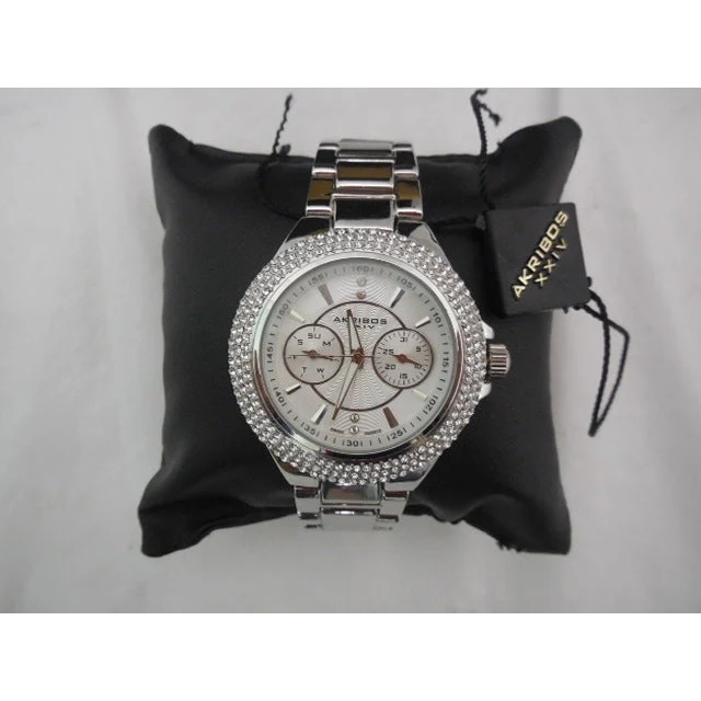 Akribos XXIV Women's AK789SS Multifunction Swiss Quartz Movement Watch - Image 3