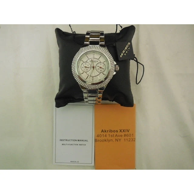 Akribos XXIV Women's AK789SS Multifunction Swiss Quartz Movement Watch - Image 4