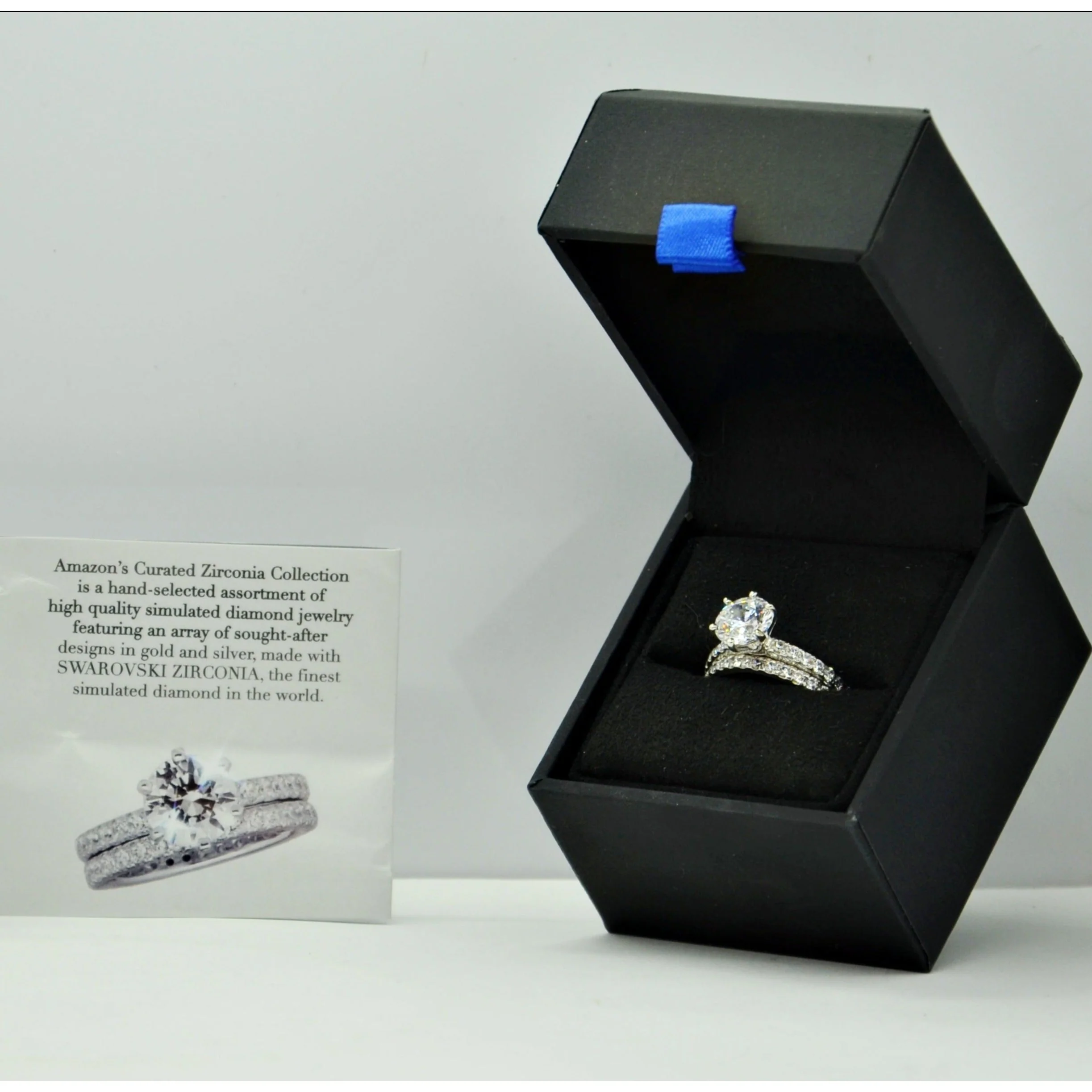 Amazon Curated Swarovski Zirconia Solitaire Ring Set - Image 2