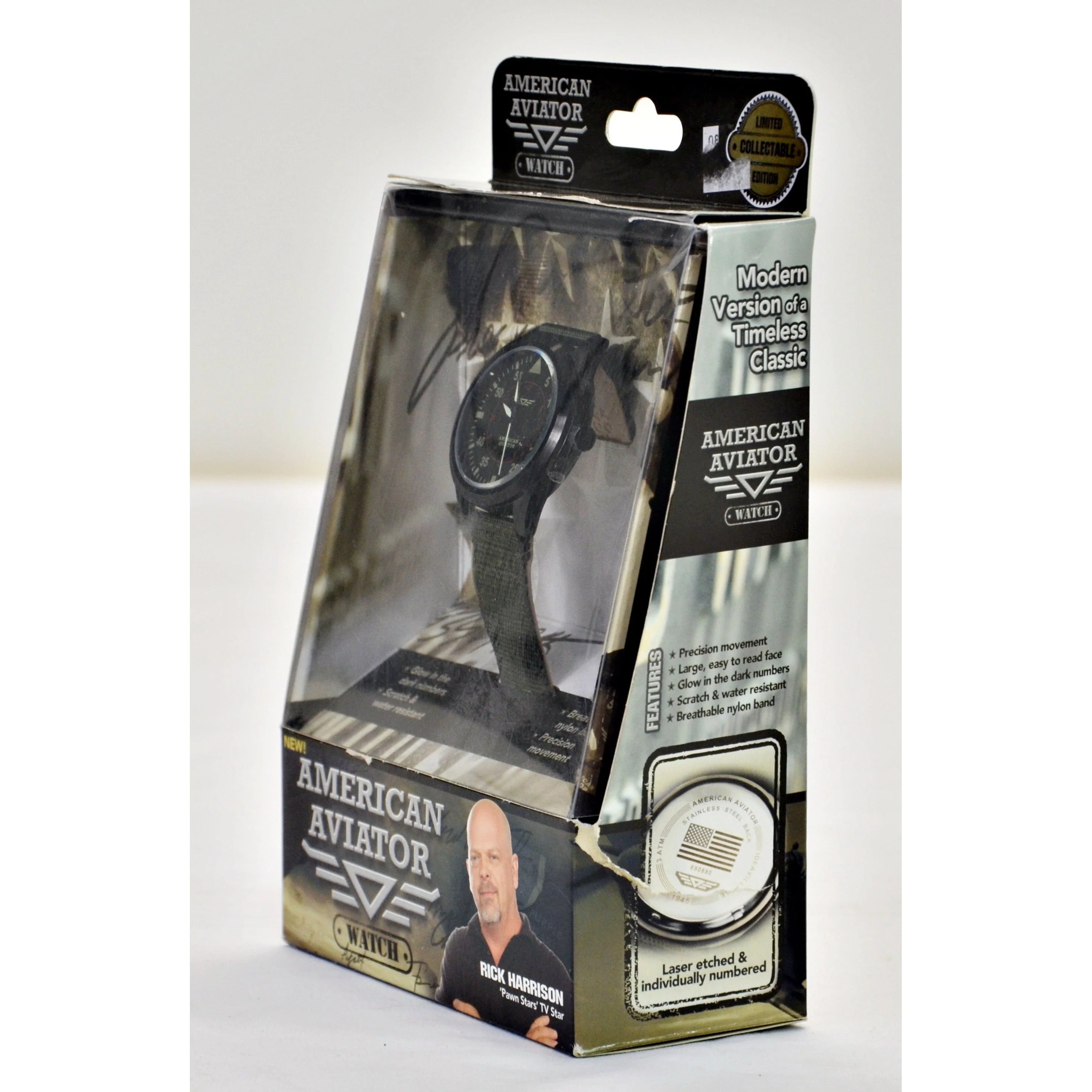 American Aviator Unisex (Rick Harrison) Limited Edition Watch Black - Image 7