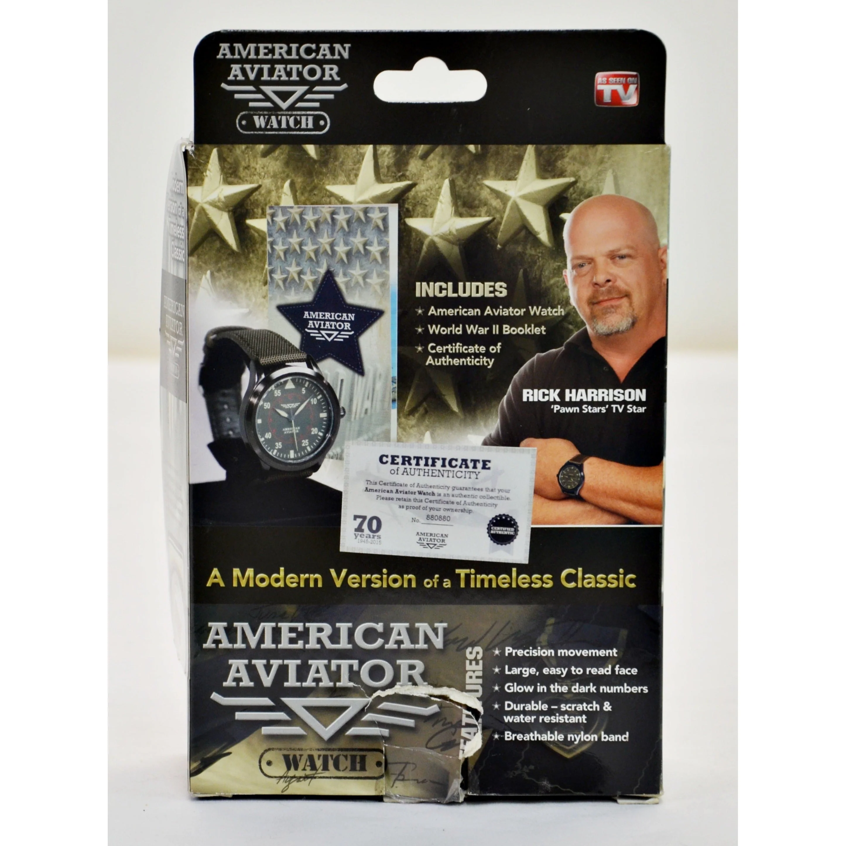 American Aviator Unisex (Rick Harrison) Limited Edition Watch Black - Image 8