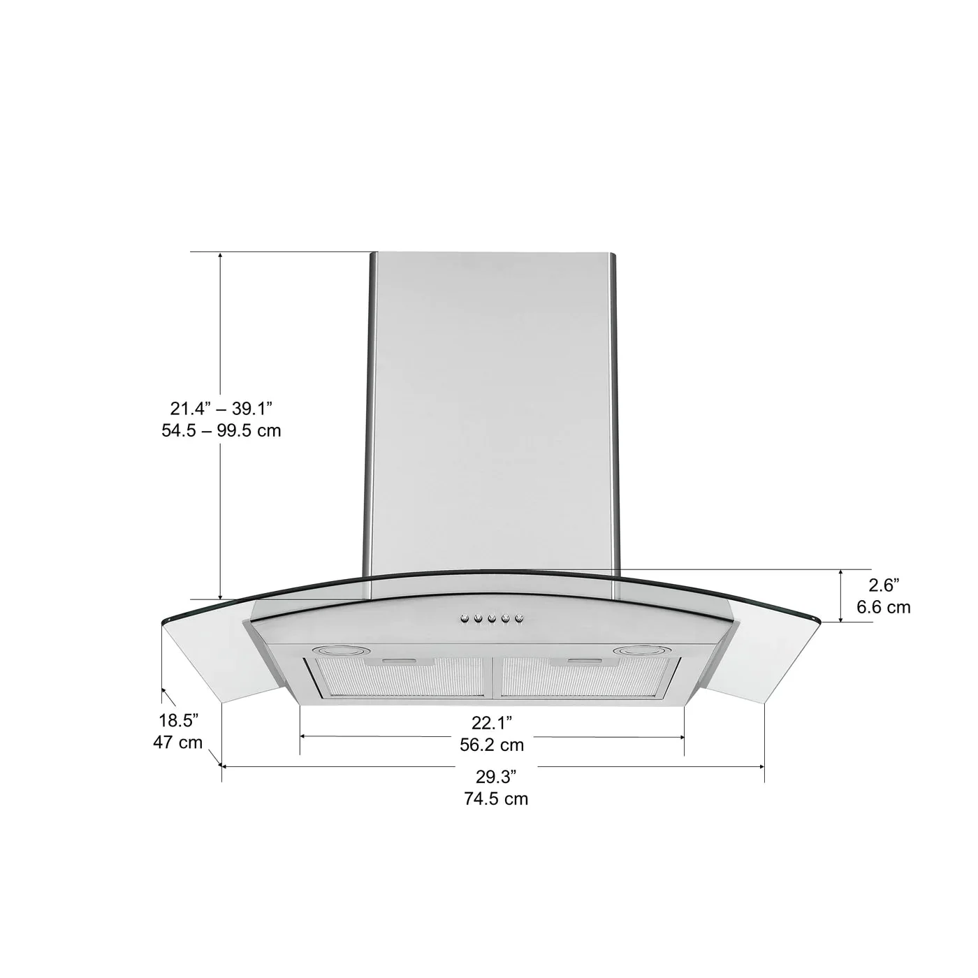 30-in Convertible Stainless Steel Wall-Mounted Range Hood - Image 7