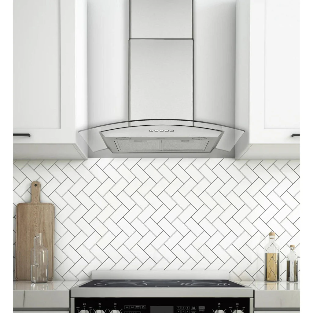 Ancona 30 in. Convertible Wall-Mounted Glass Canopy Range Hood - Image 5