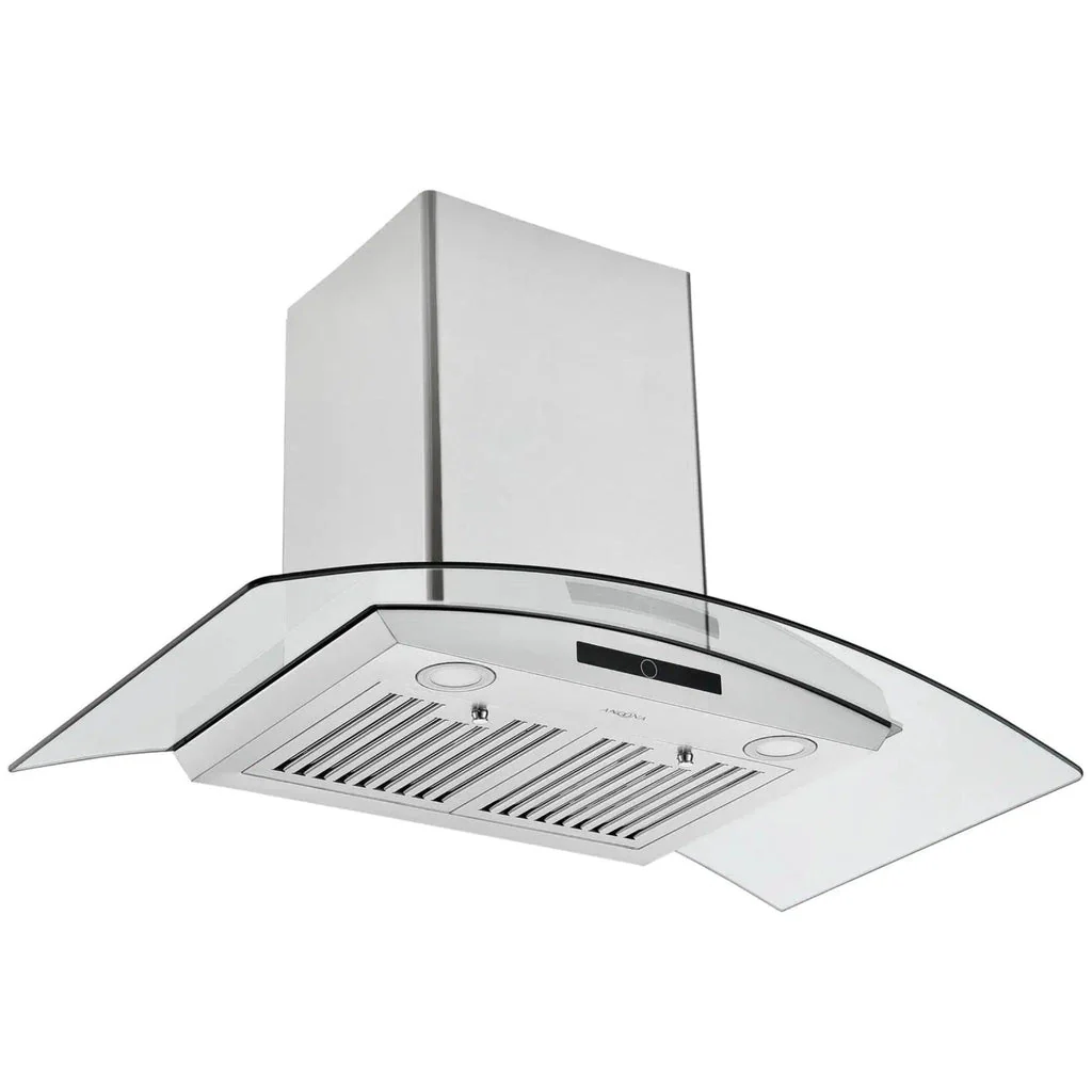 Ancona Convertible Wall Mount Glass Canopy AN-1536 36 Inch Stainless - Image 2