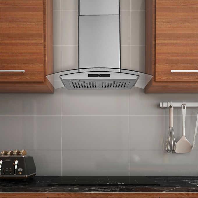 Ancona Convertible Wall-Mount with Glass Range Hood 36 Inch Stainless - Image 6