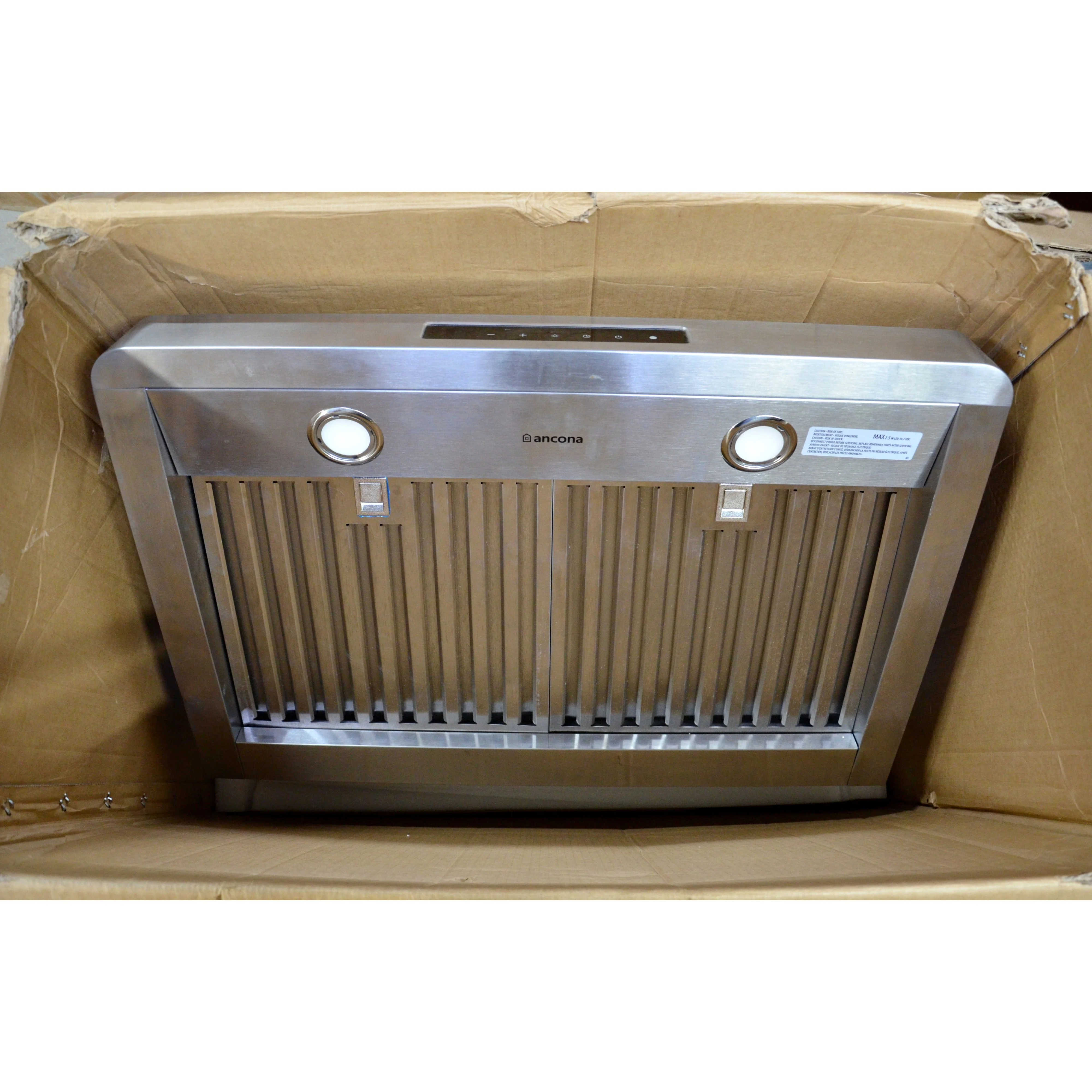 Ancona Pro Series Turbo Undercabinet Range Hood 30 in Stainless AN-1255
