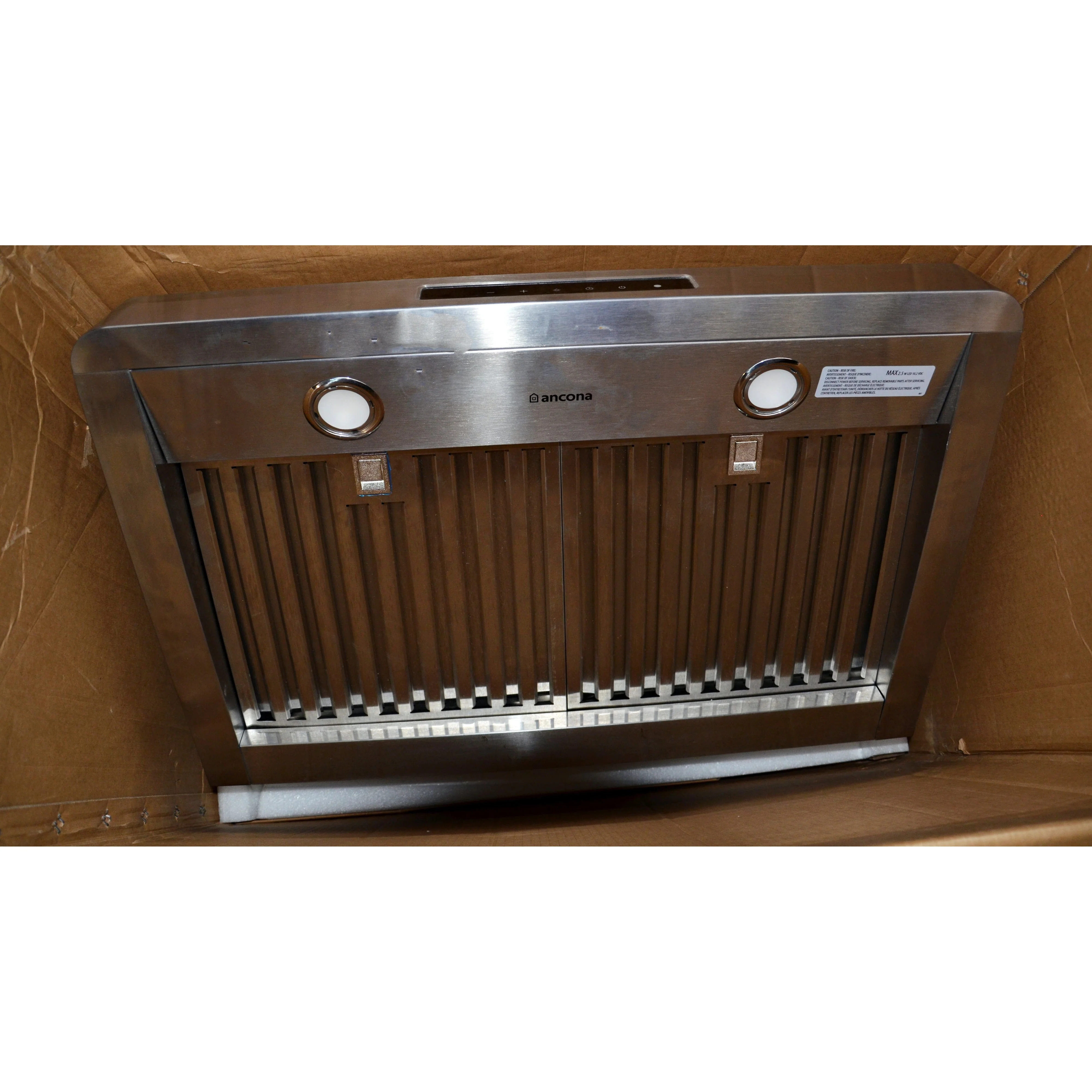 Ancona Pro Series Turbo Undercabinet Range Hood 30 in Stainless AN-1255 - Image 2