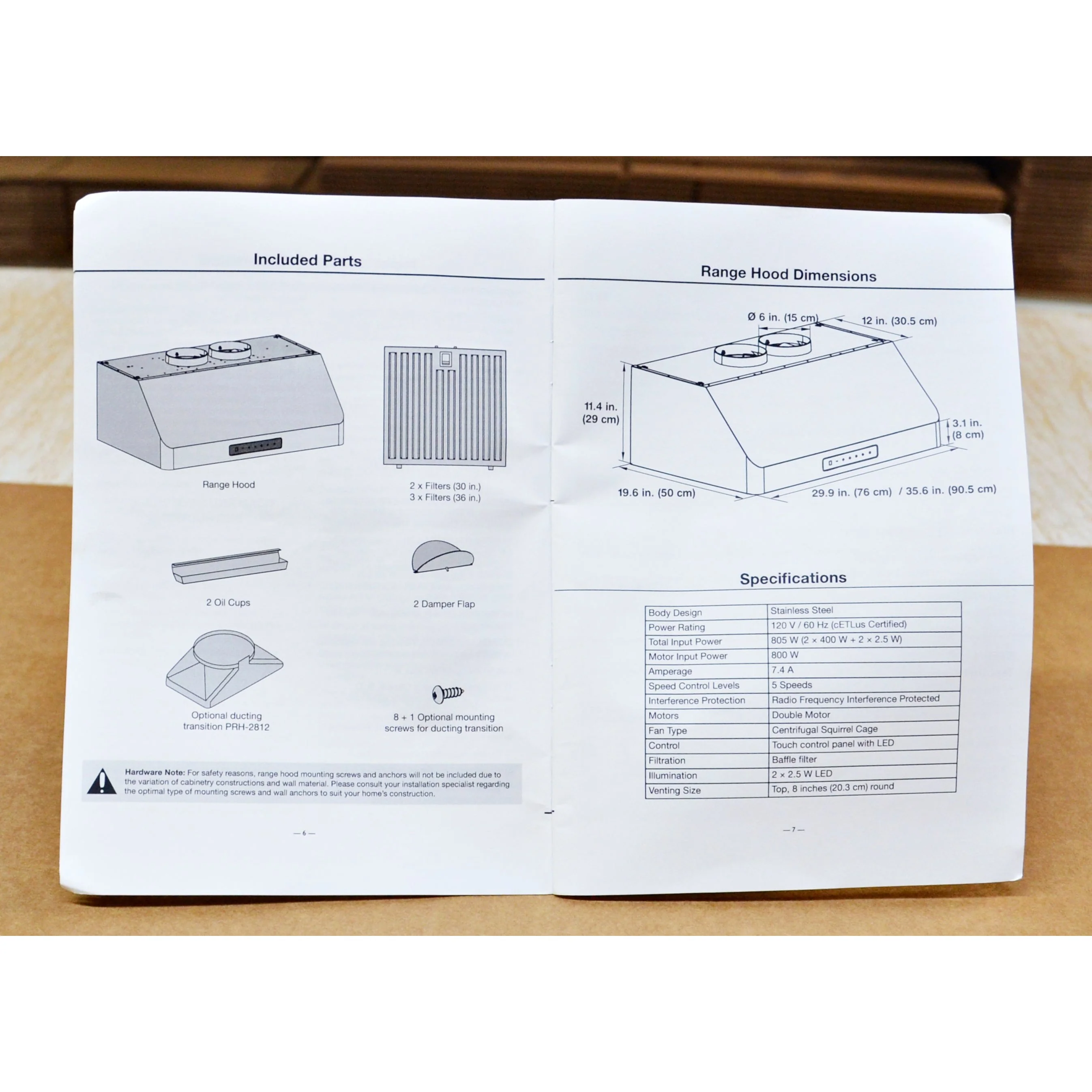 Ancona Pro Series Turbo Undercabinet Range Hood 30 in Stainless AN-1255 - Image 9