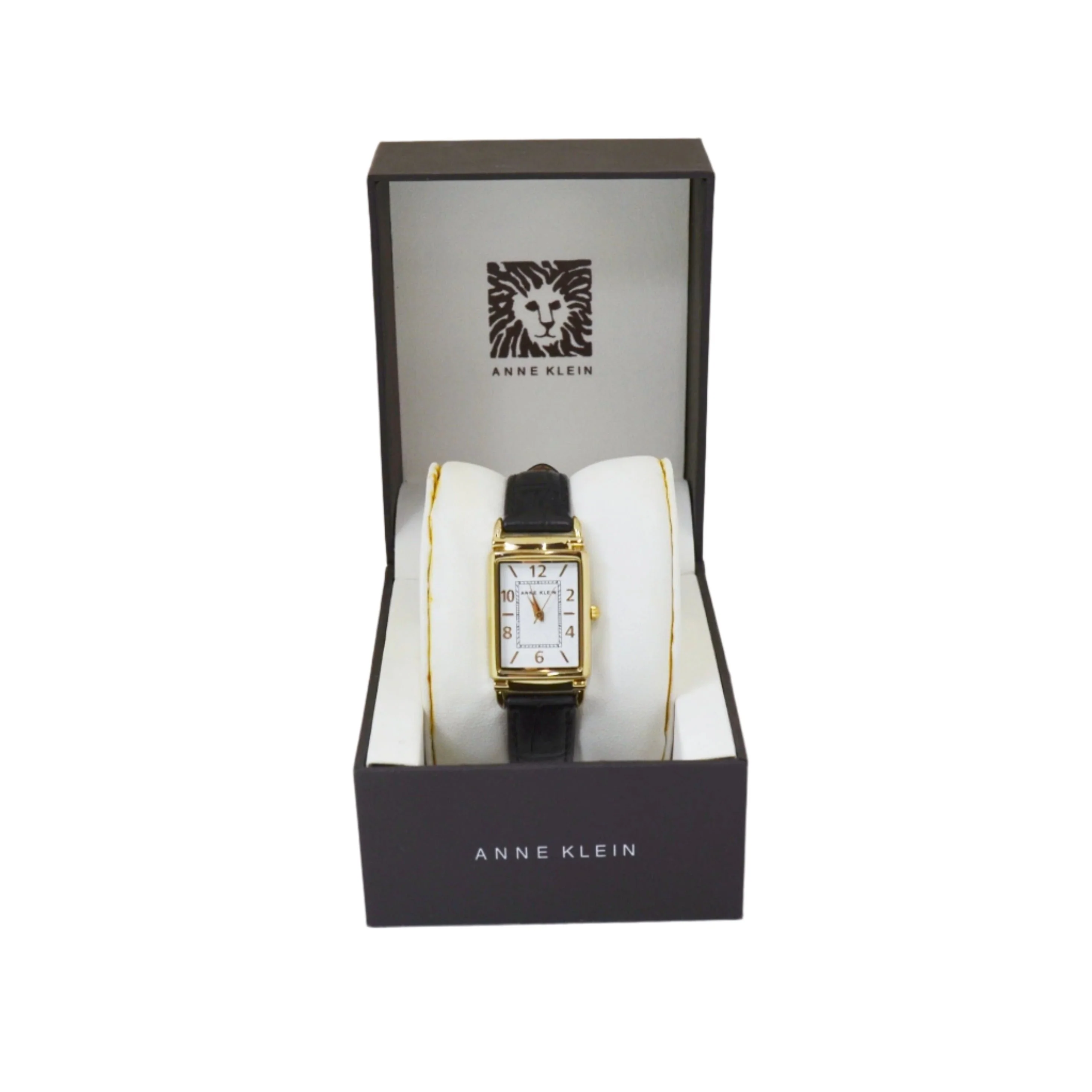 Anne Klein Women's Black Leather Strap Watch AK/N2394