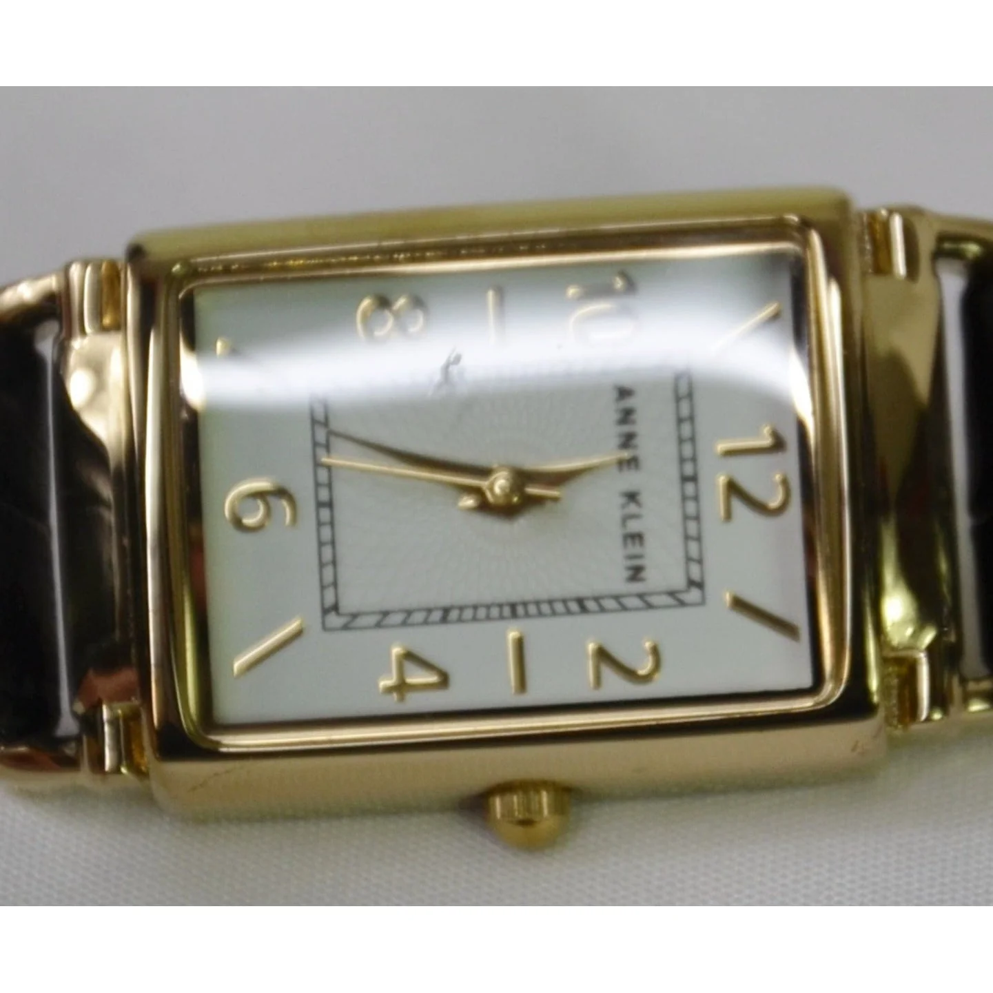 Anne Klein Women's Black Leather Strap Watch AK/N2394 - Image 6