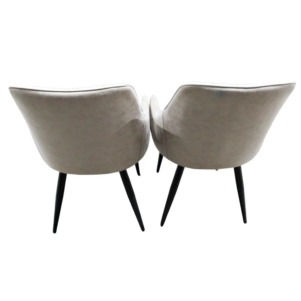 Ari Modern Dining Chair 2 Pack with Black Legs Brown - Image 2