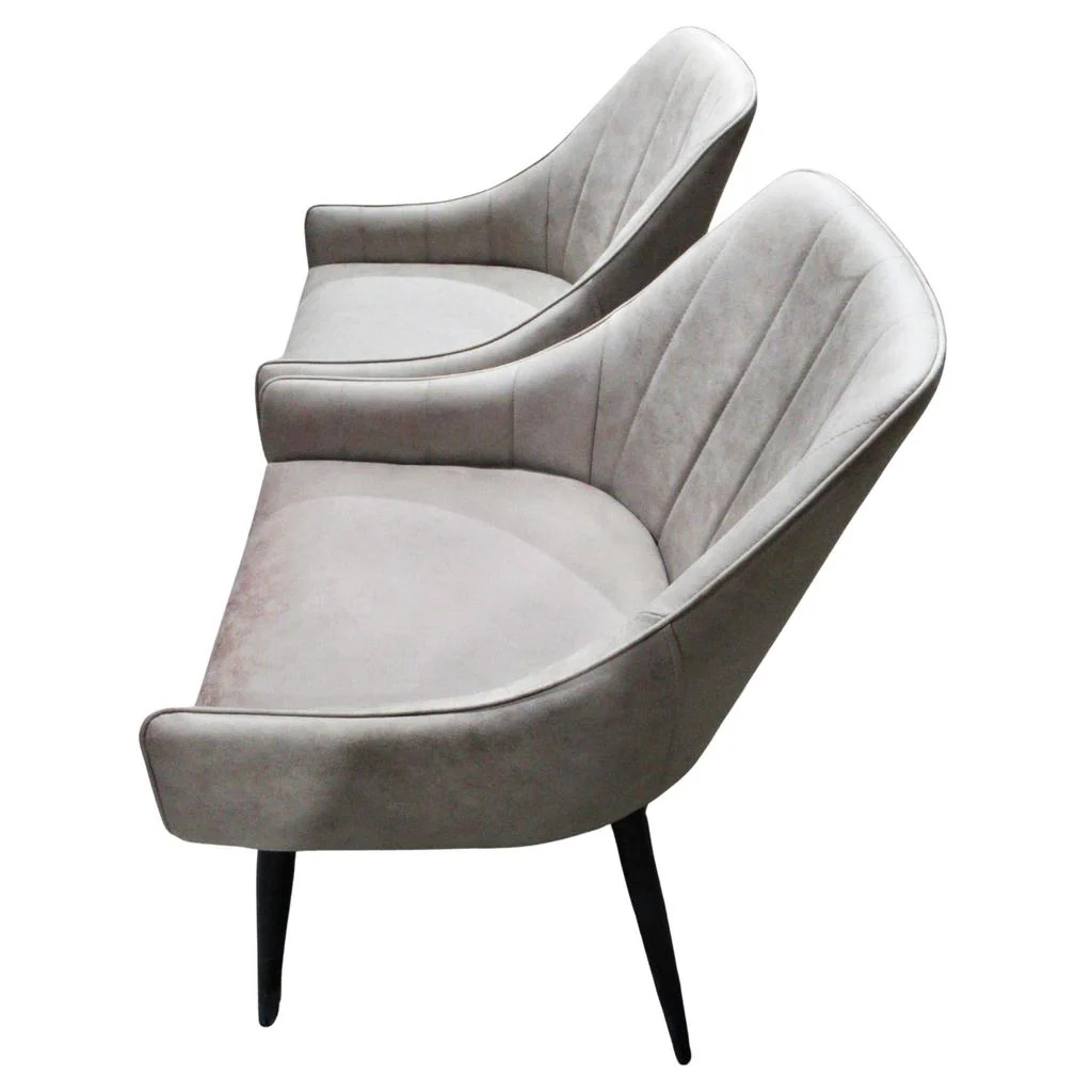 Ari Modern Dining Chair 2 Pack with Black Legs Brown - Image 3