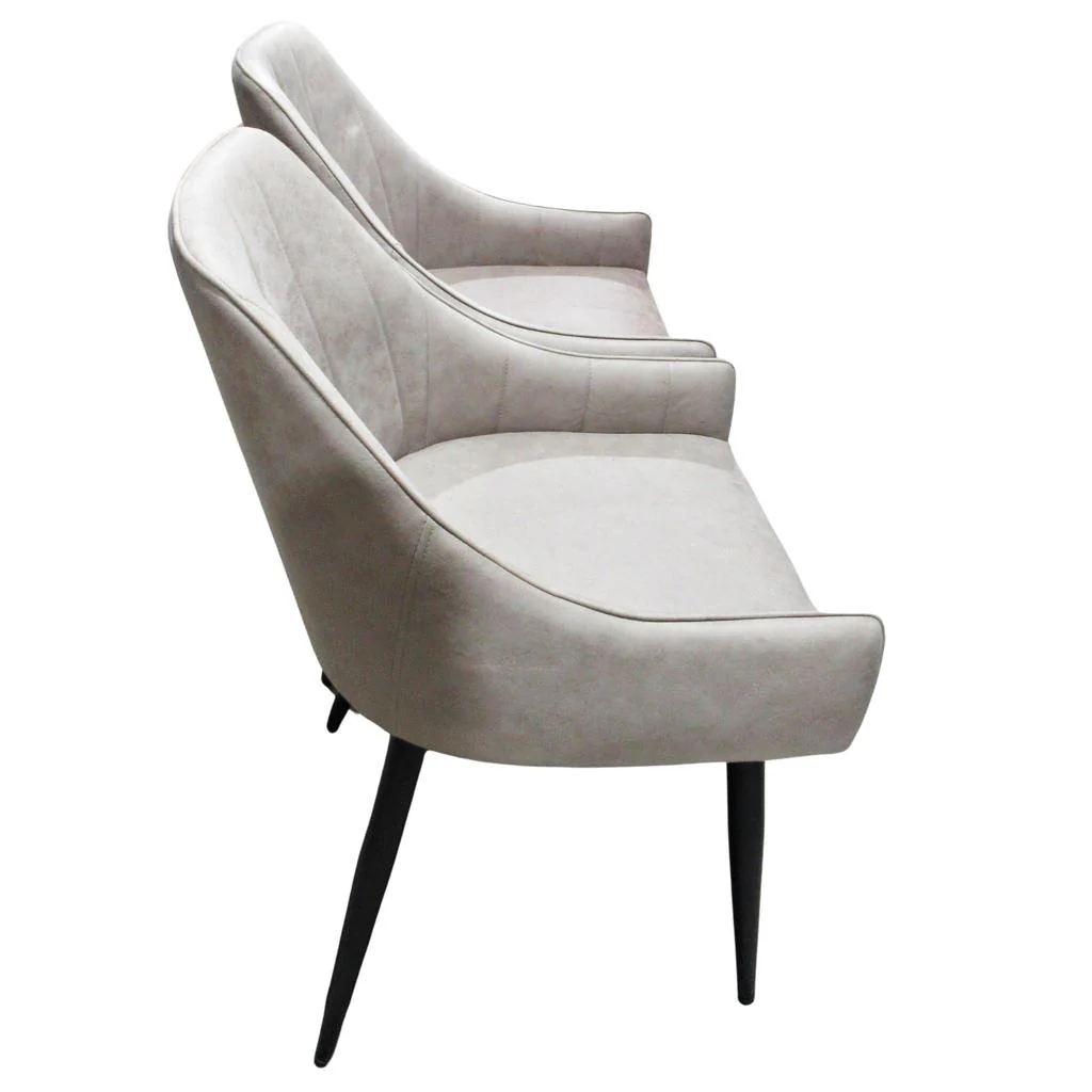 Ari Modern Dining Chair 2 Pack with Black Legs Brown - Image 4