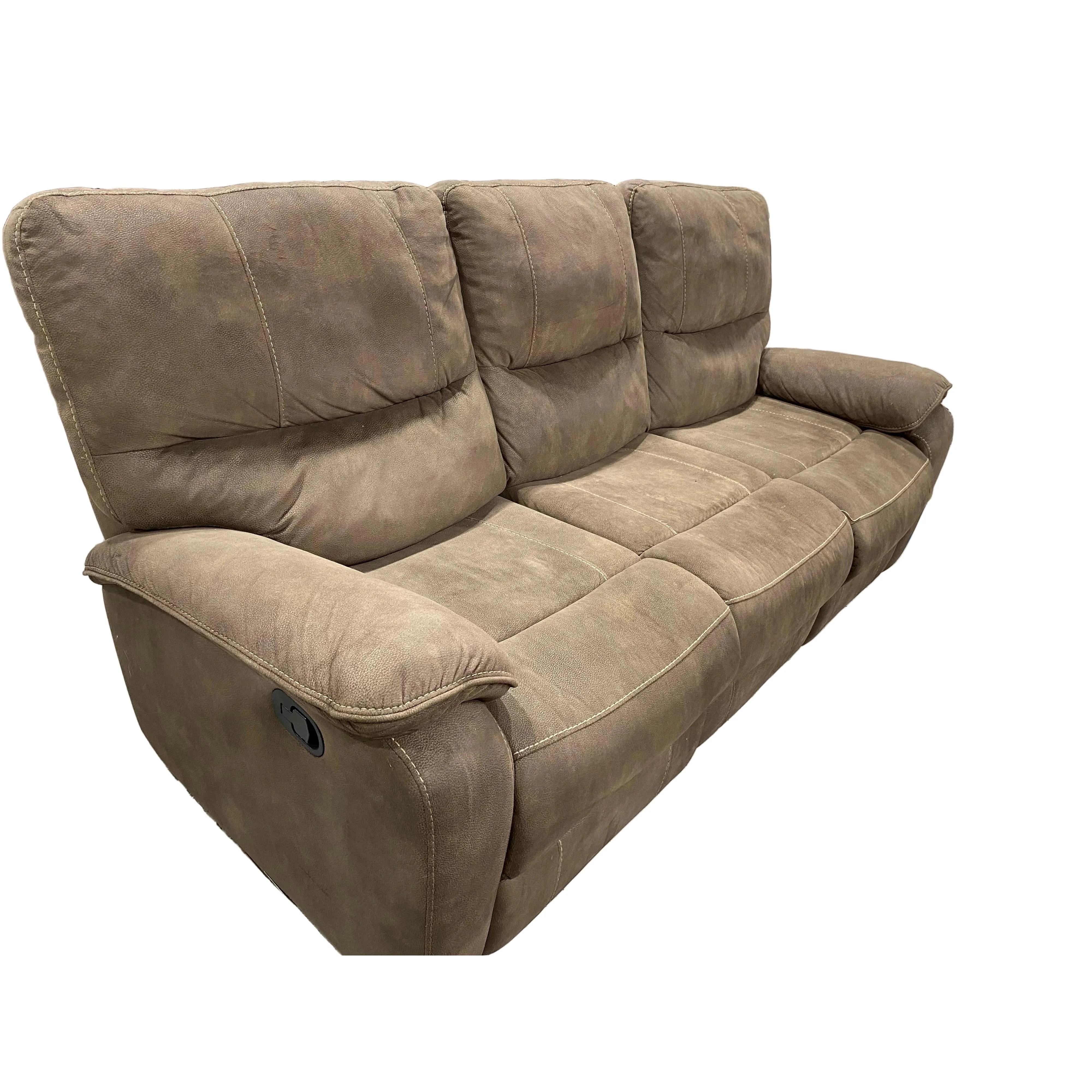 Barcalounger Fabric Reclining Sofa Brown