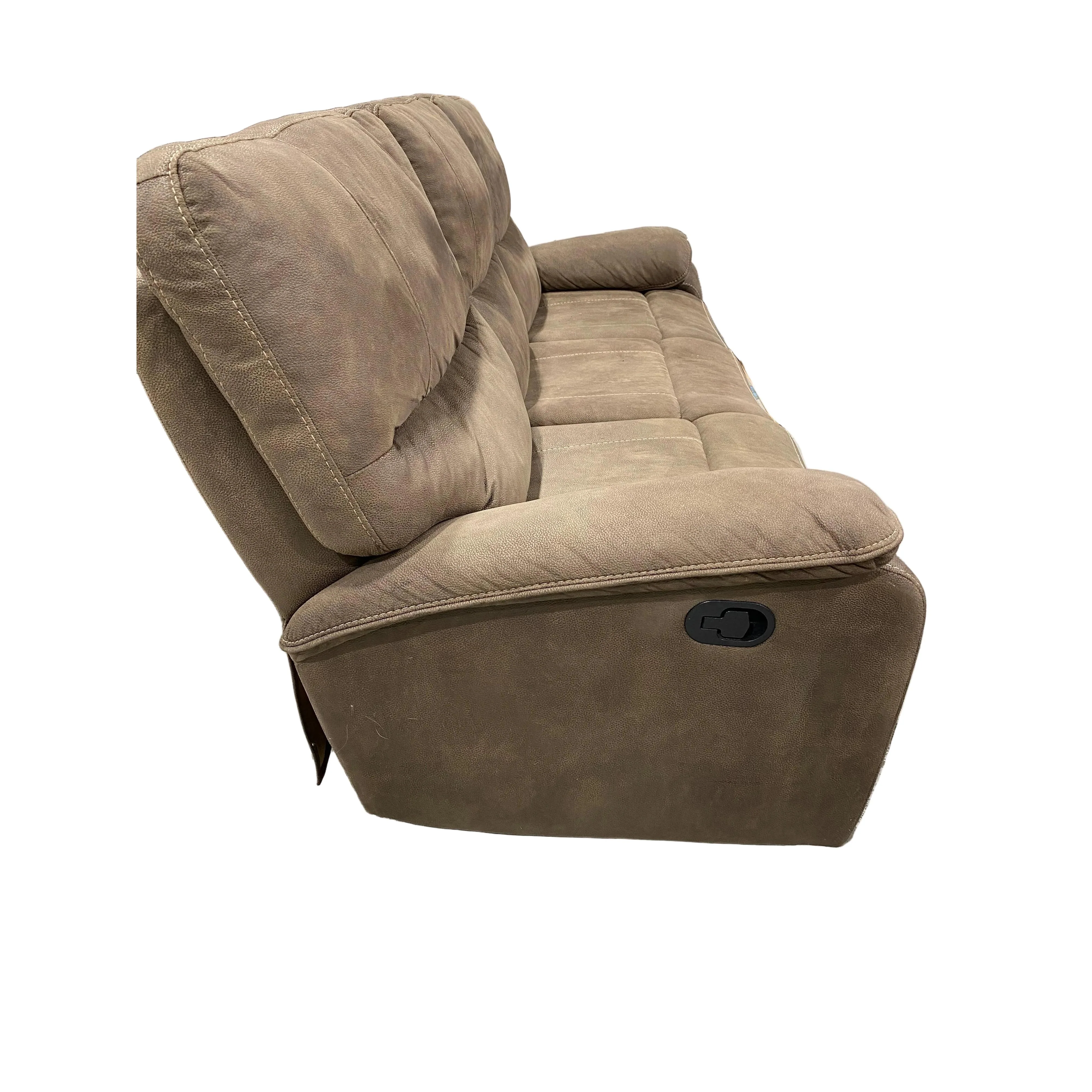 Barcalounger Fabric Reclining Sofa Brown - Image 2