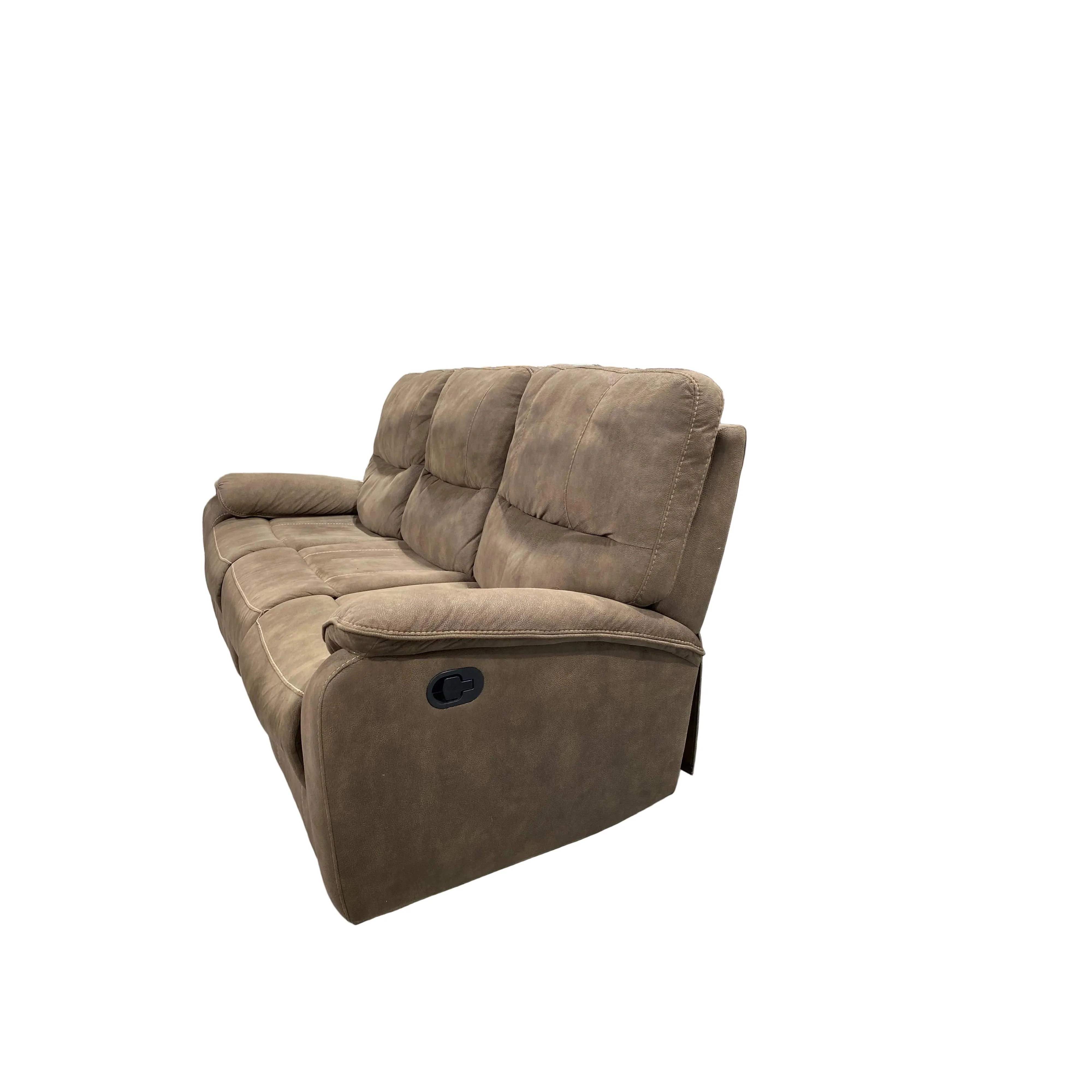 Barcalounger Fabric Reclining Sofa Brown - Image 3