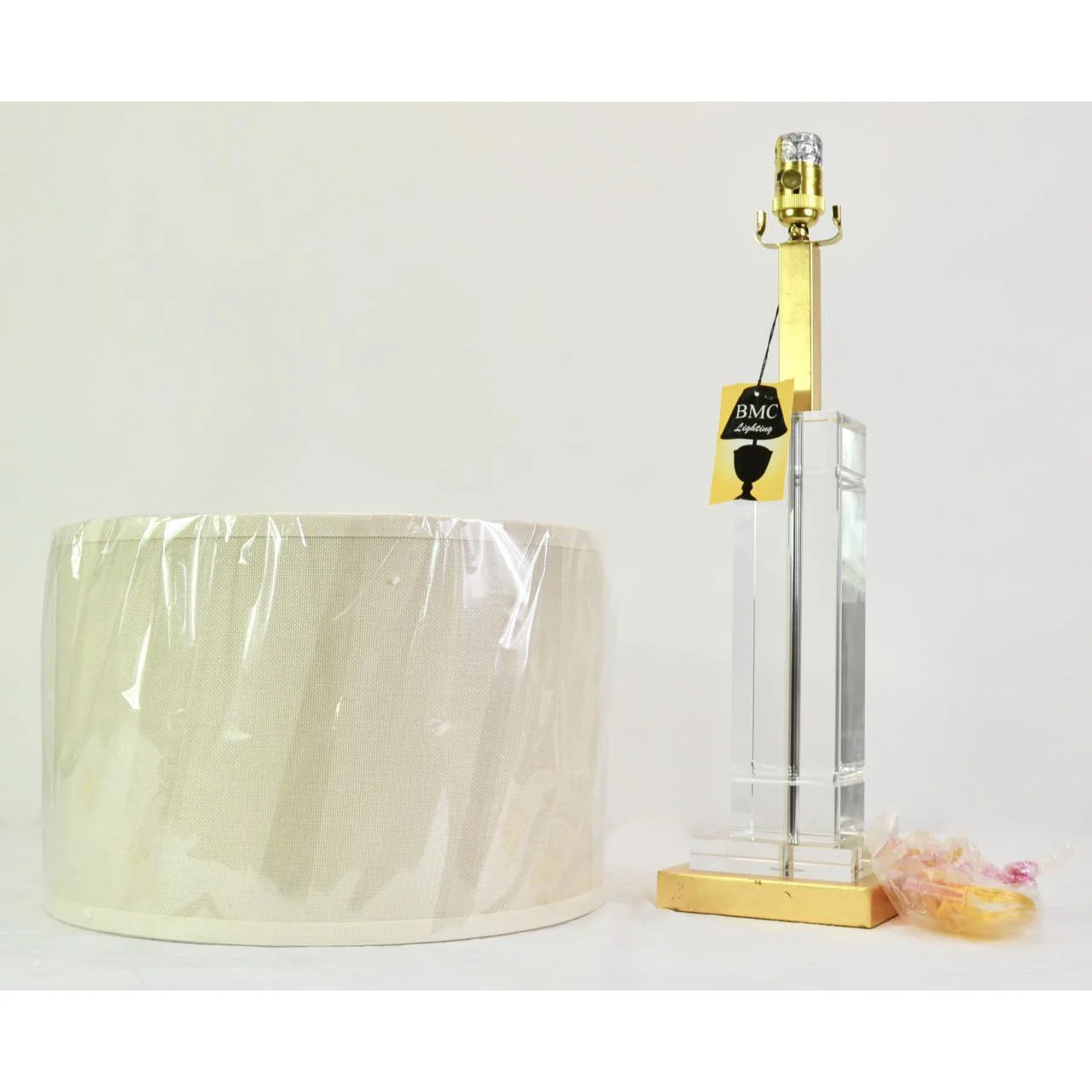 Bassett Mirror Company Mitchum Table Lamp Clear/ Gold - Image 2