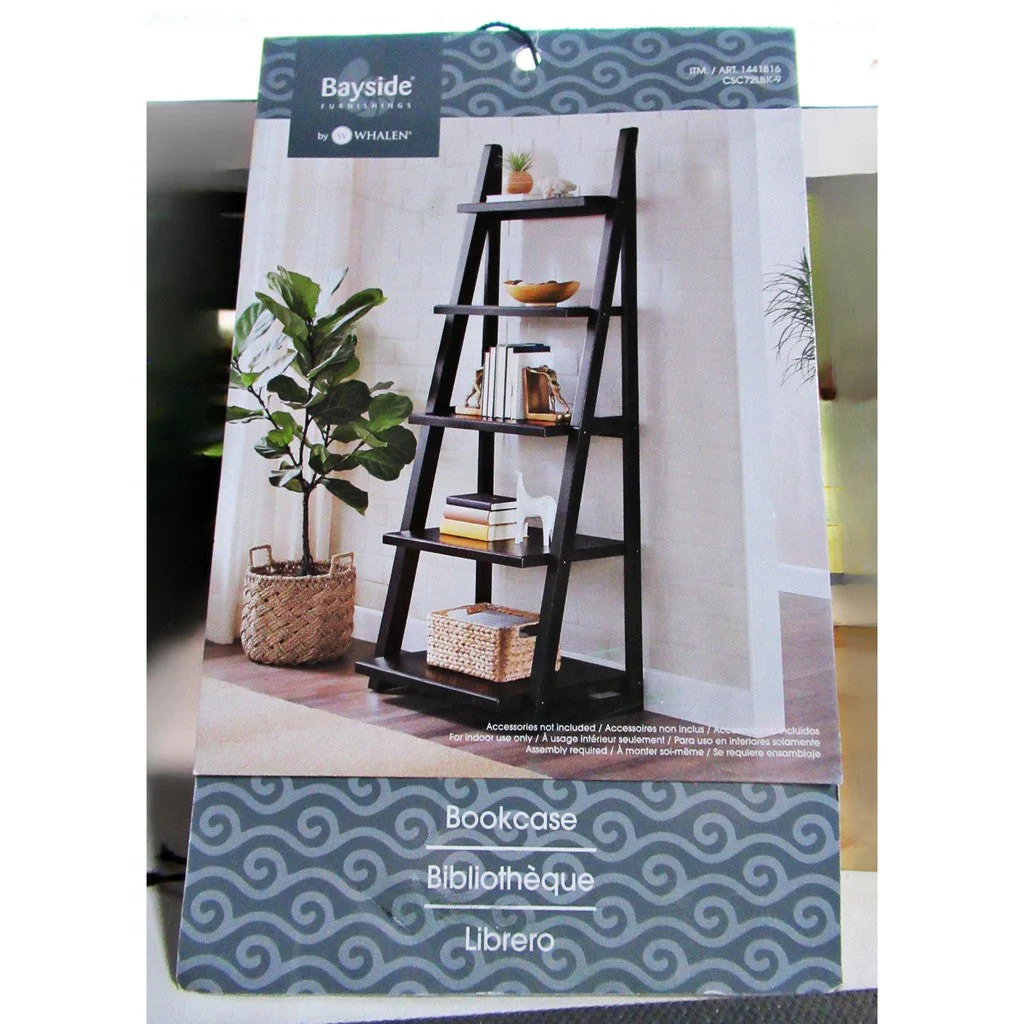 Bayside Furnishings 72in" Ladder Bookcase - Image 6