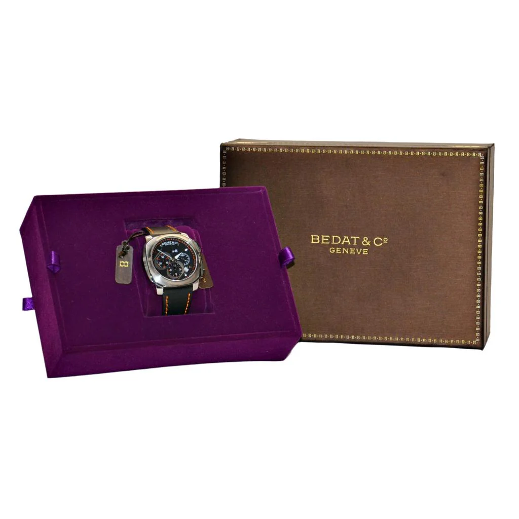 Bedat & Co. Geneve No. 8 Men's SS Case Automatic Chronograph Black Watch