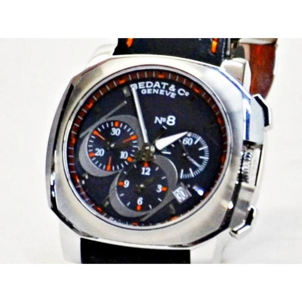 Bedat & Co. Geneve No. 8 Men's SS Case Automatic Chronograph Black Watch - Image 5