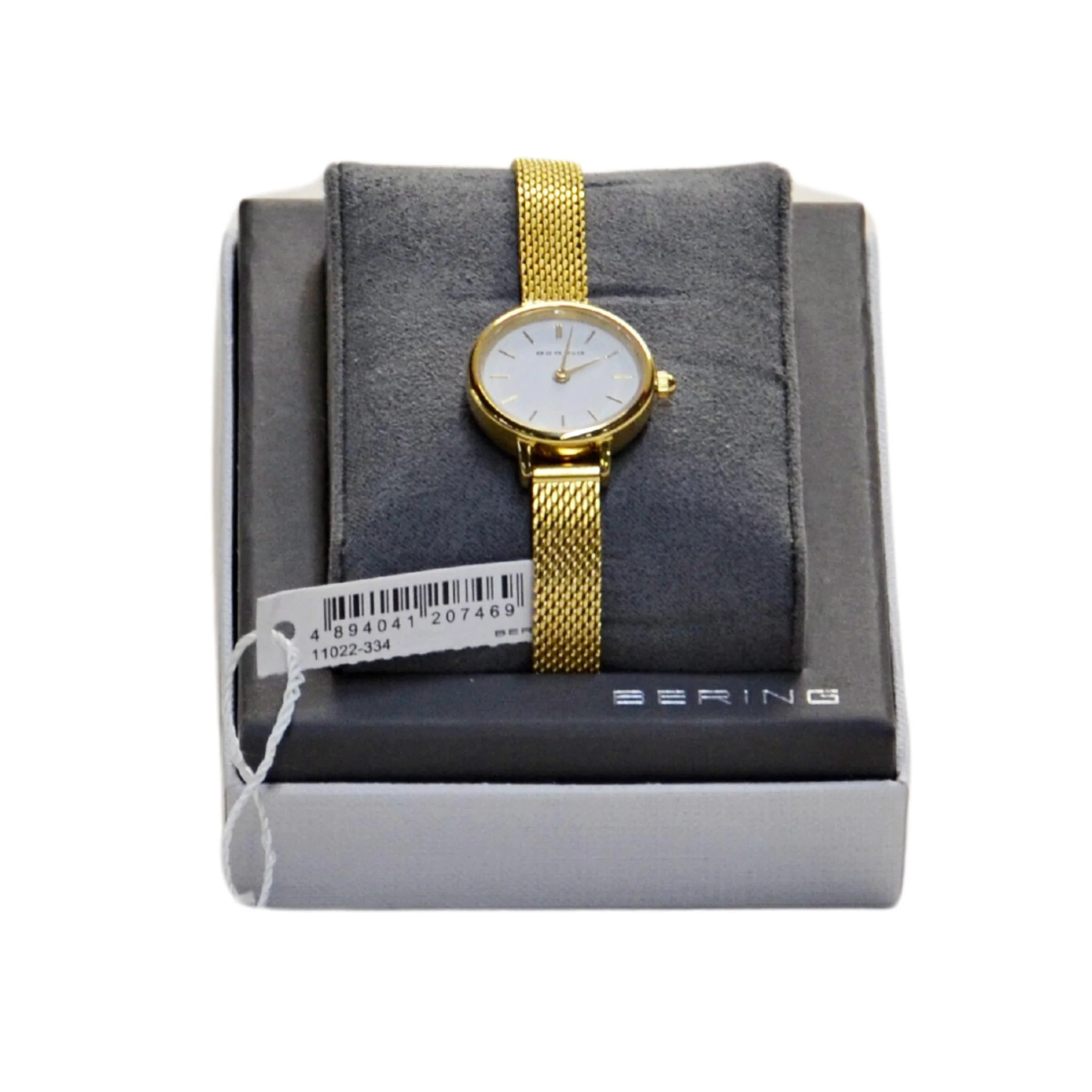 Bering Women's 11022-334 Gold Mesh Bracelet w/ White Dial Watch - Image 2