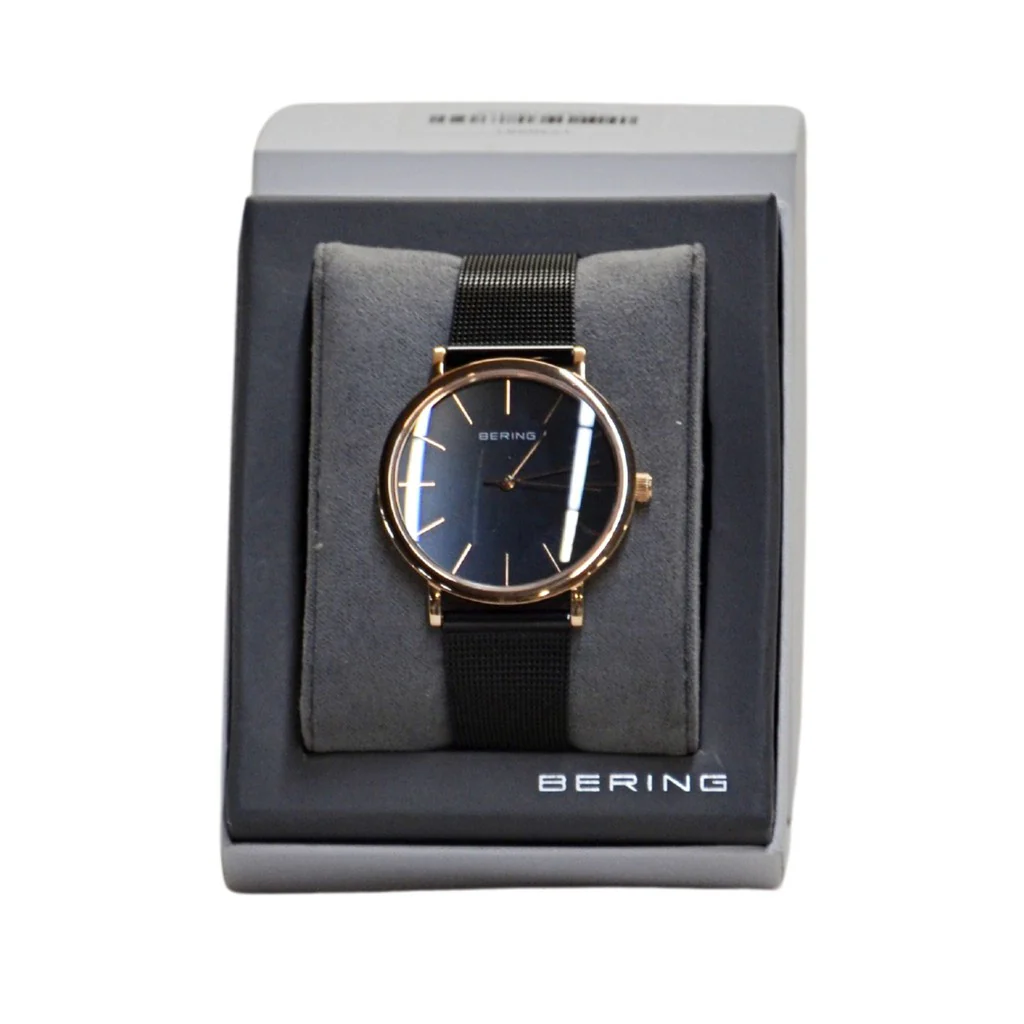 Bering Classic Ladies Analog Casual Watch Black/Rose Gold - Image 2
