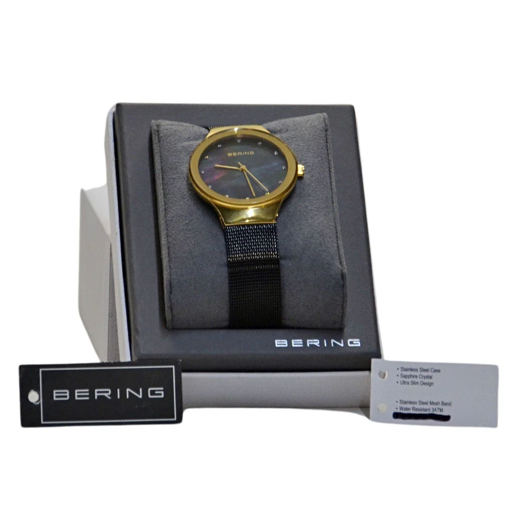 Bering Ladies Watch - Black Mother of Pearl Dial 12934-132