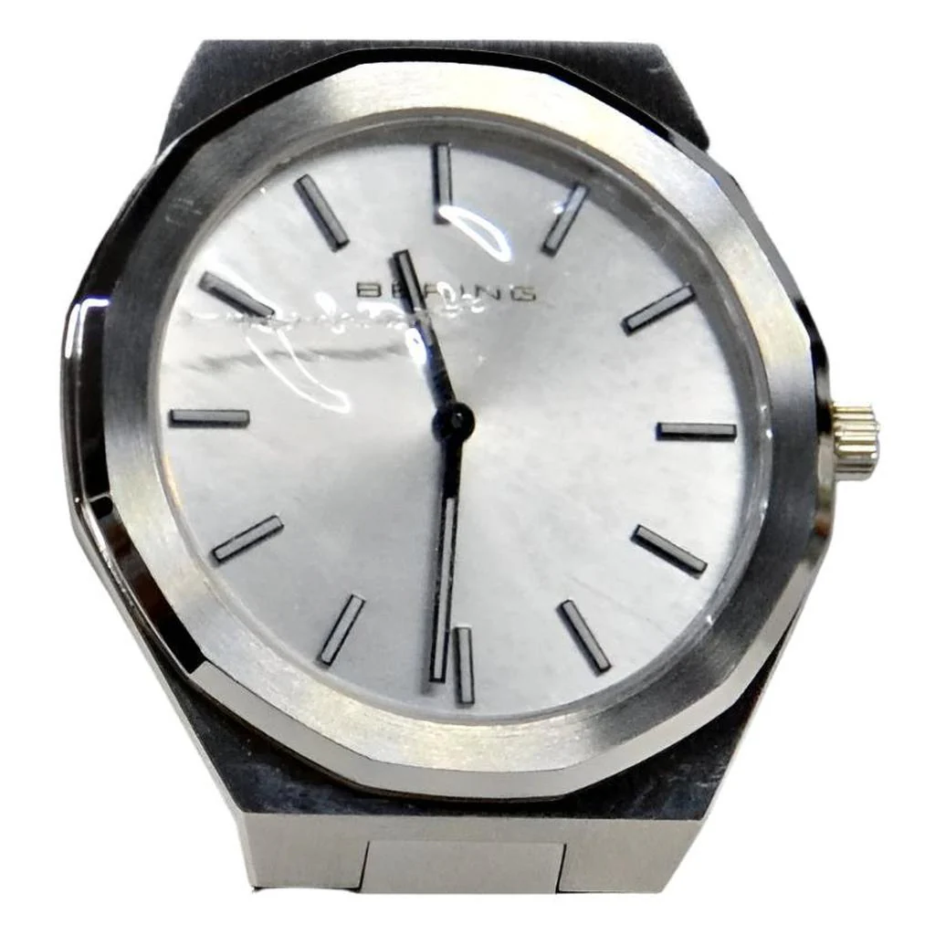 Bering Men's Classic Ultra Slim Polished/Brushed-Silver Dial Watch 19641-700