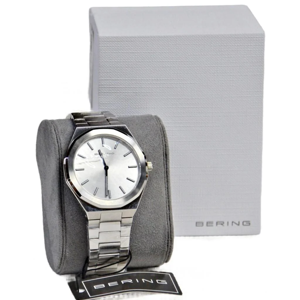 Bering Men's Classic Ultra Slim Polished/Brushed-Silver Dial Watch 19641-700 - Image 2