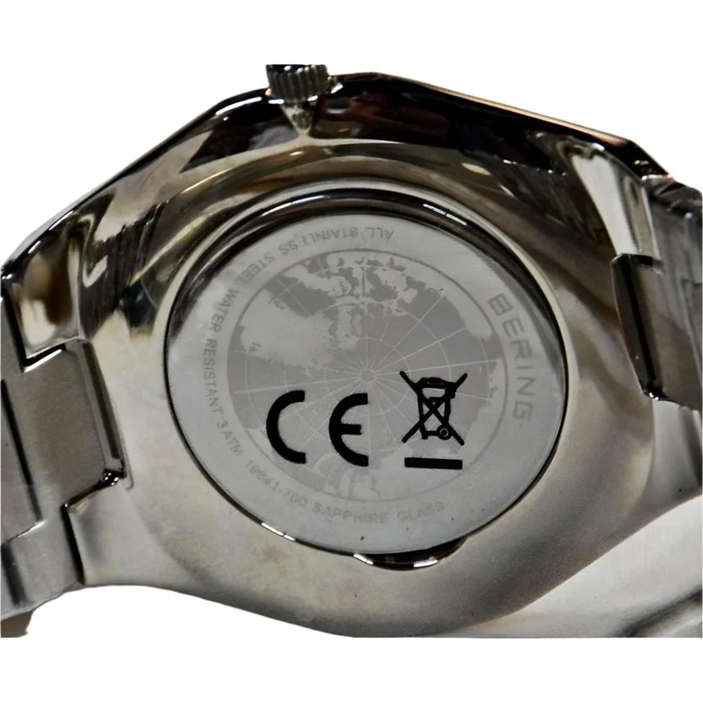 Bering Men's Classic Ultra Slim Polished/Brushed-Silver Dial Watch 19641-700 - Image 6