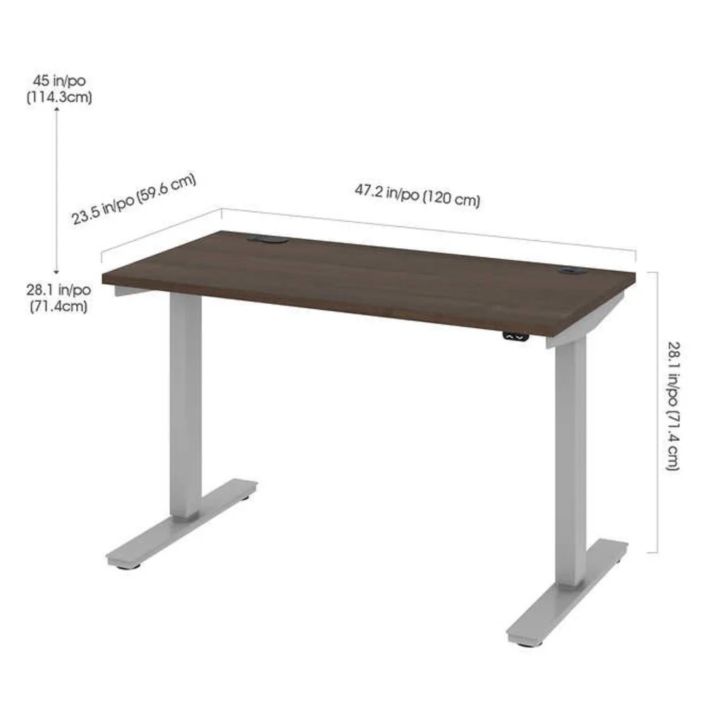 Bestar Upstand 61 cm × 122 cm (24 in. × 48 in.) Height-adjustable Desk - Image 3