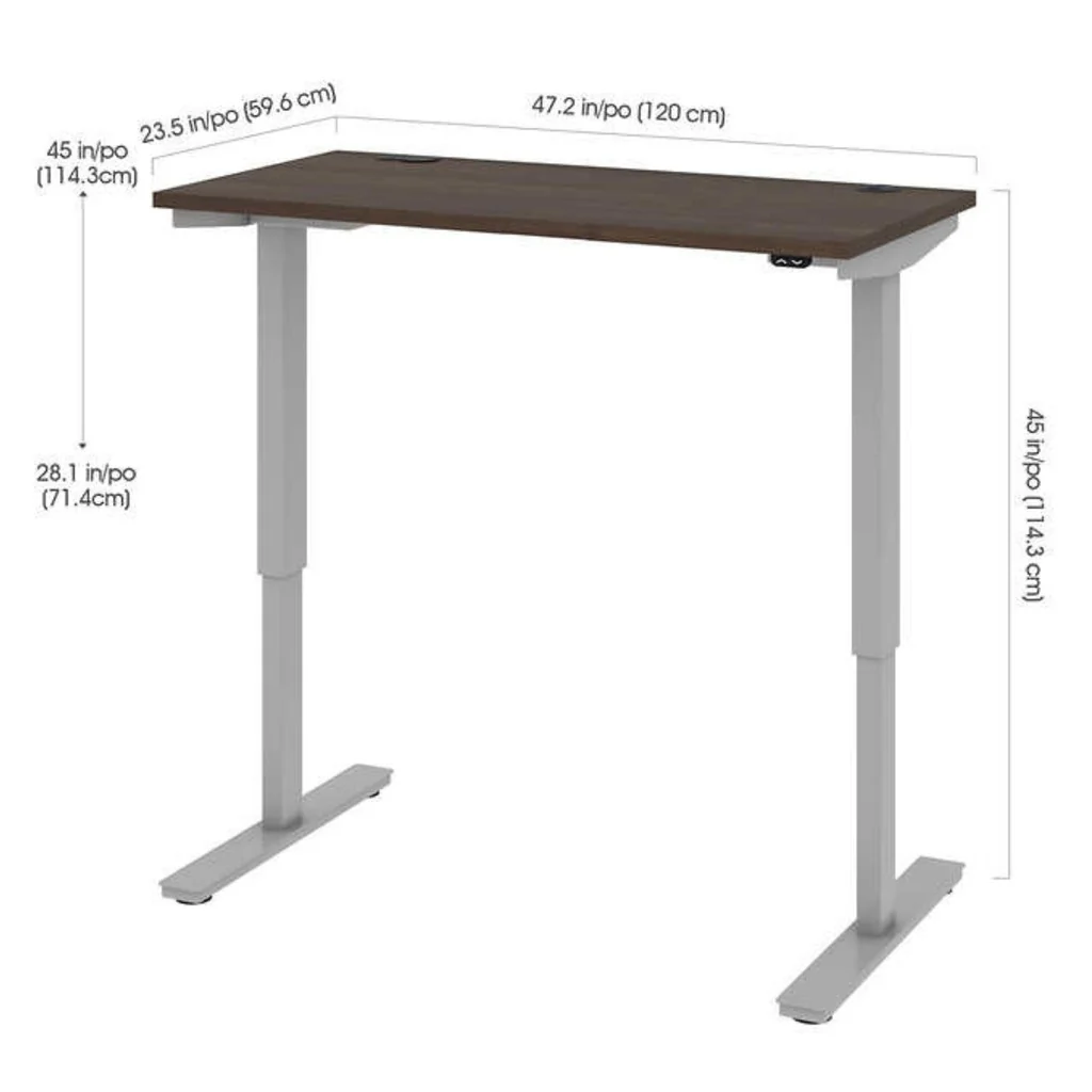 Bestar Upstand 61 cm × 122 cm (24 in. × 48 in.) Height-adjustable Desk - Image 4