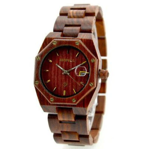 Bewell Unisex Sandalwood Adjustable Wrist Wooden Watch
