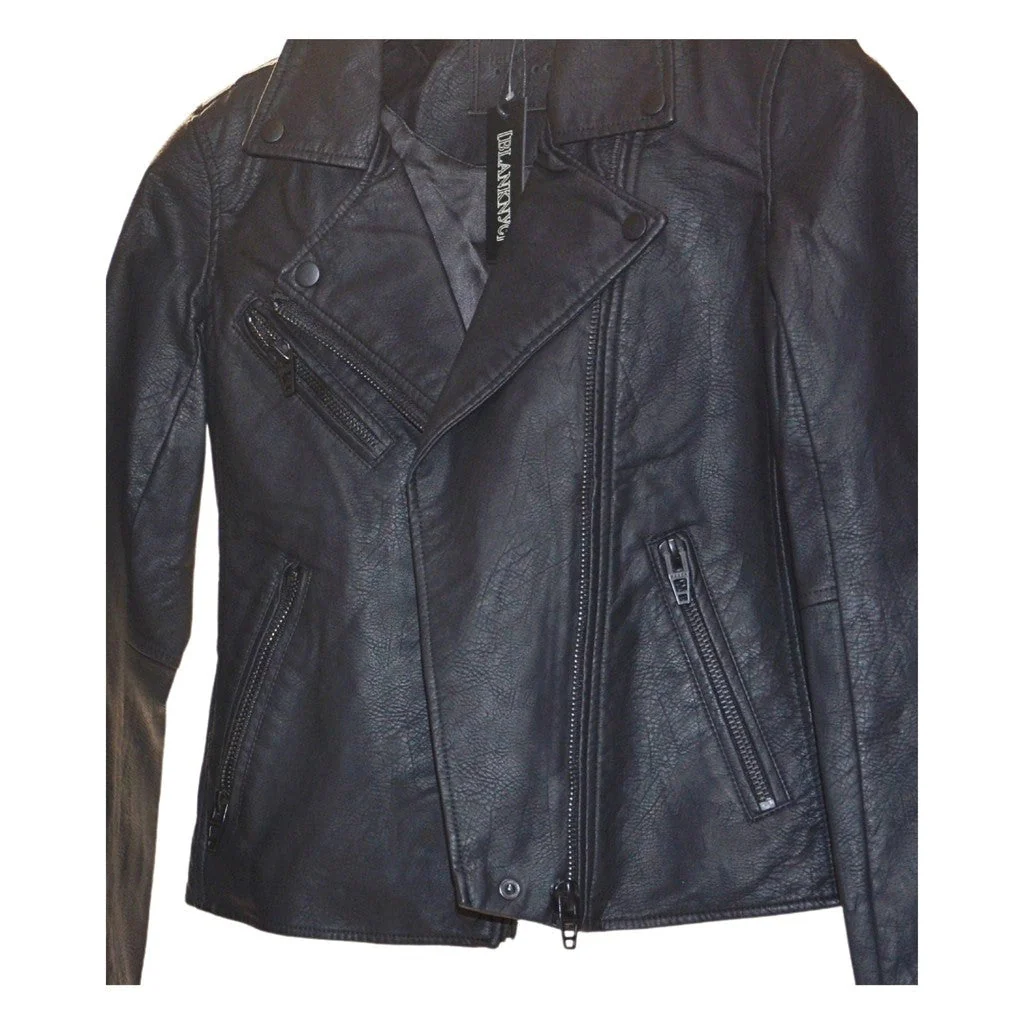 BlankNYC Women's Faux Leather Moto (Onyx) Jacket  - L  Black - Image 2