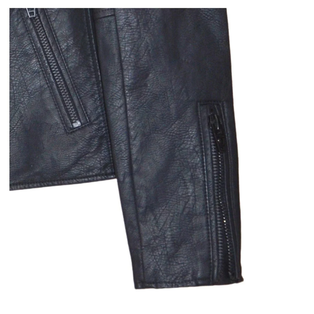 BlankNYC Women's Faux Leather Moto (Onyx) Jacket  - L  Black - Image 4