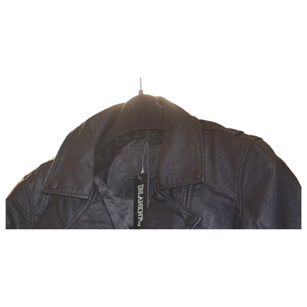 BlankNYC Women's Faux Leather Moto (Onyx) Jacket  - L  Black - Image 5