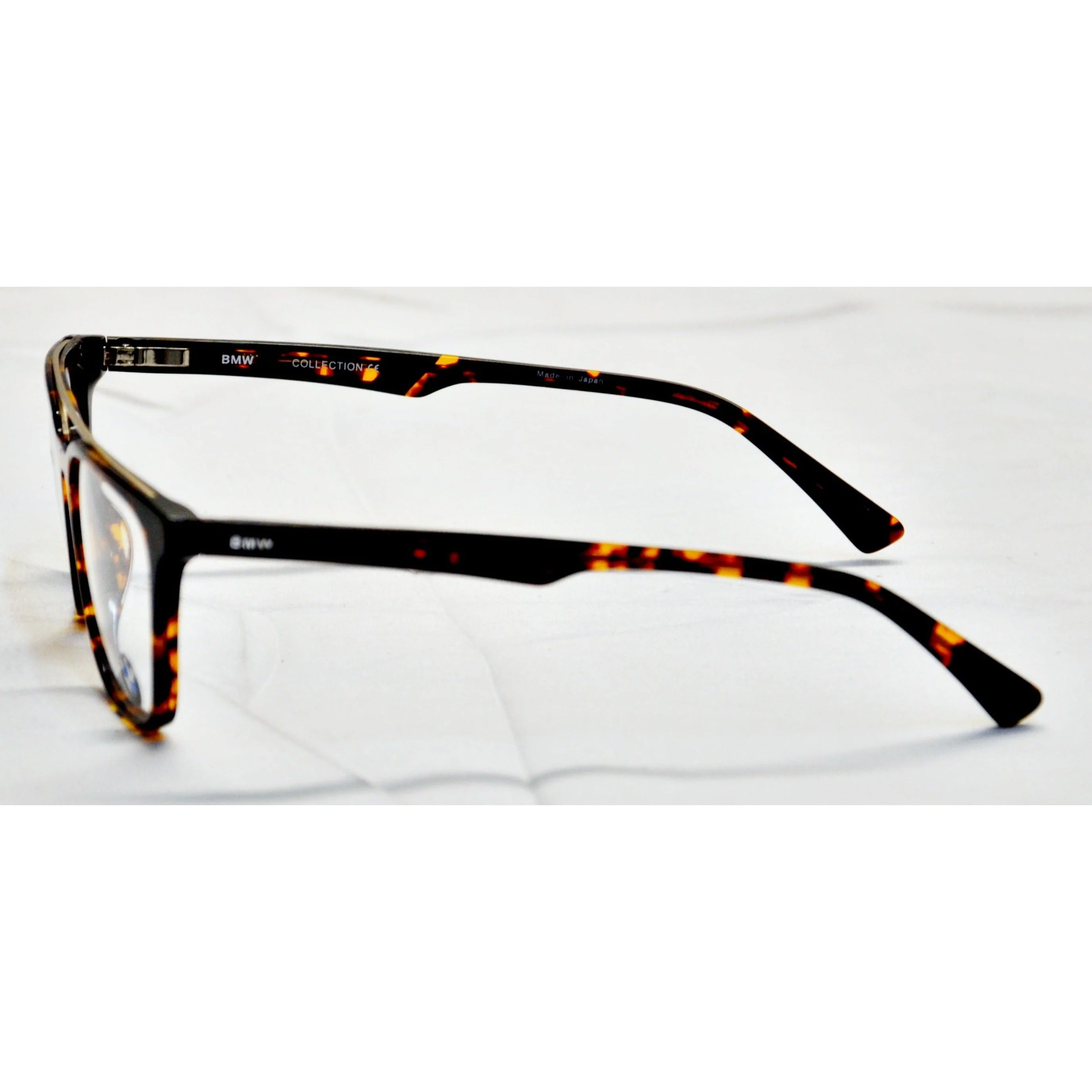 BMW Men's Square Full Frame Eyeglasses w/ Bar Bridge / Tortoise Shell 52-17-140 - Image 2