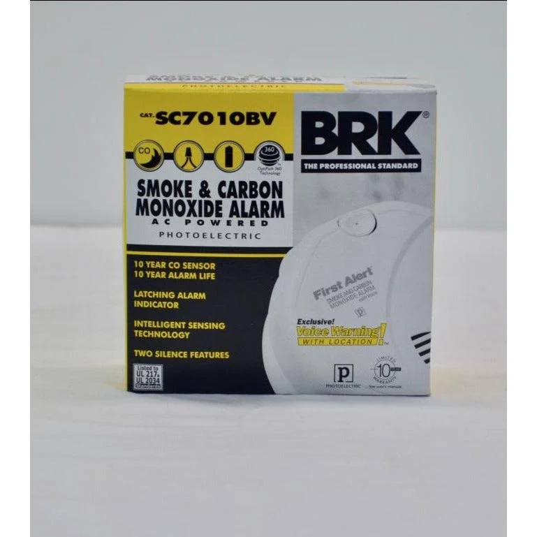 BRK First Alert SC7010BV Smoke/Carbon Monoxide Alarm 120V (2) AA Battery - Image 2