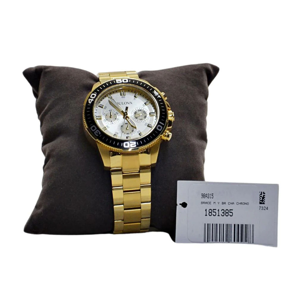 Bulova Men's 98A315 Sport Watch Gold/Black - Image 2