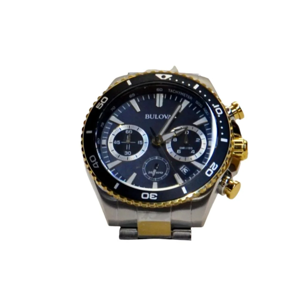 Bulova Men's 98B414 Classic Chronograph Black Dial Watch - Image 4