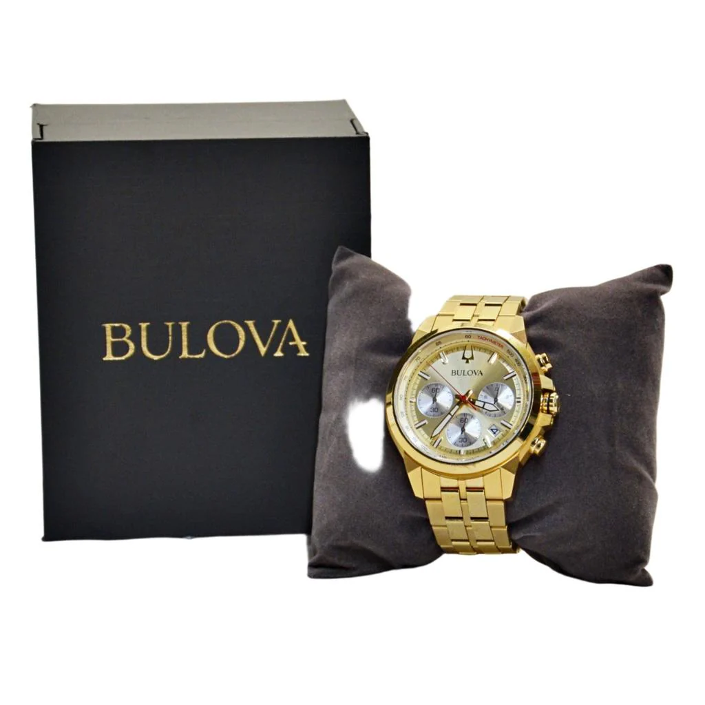 Bulova Men's Chronograph Classic Quartz 97B217 Gold-Tone Watch - Image 2